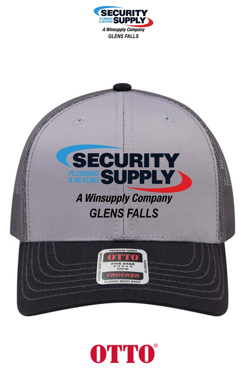 **BULK BUY SPECIAL** OTTO CAP® 6 Panel Mid Profile Mesh Back Trucker Hat - SPHS Glens Falls