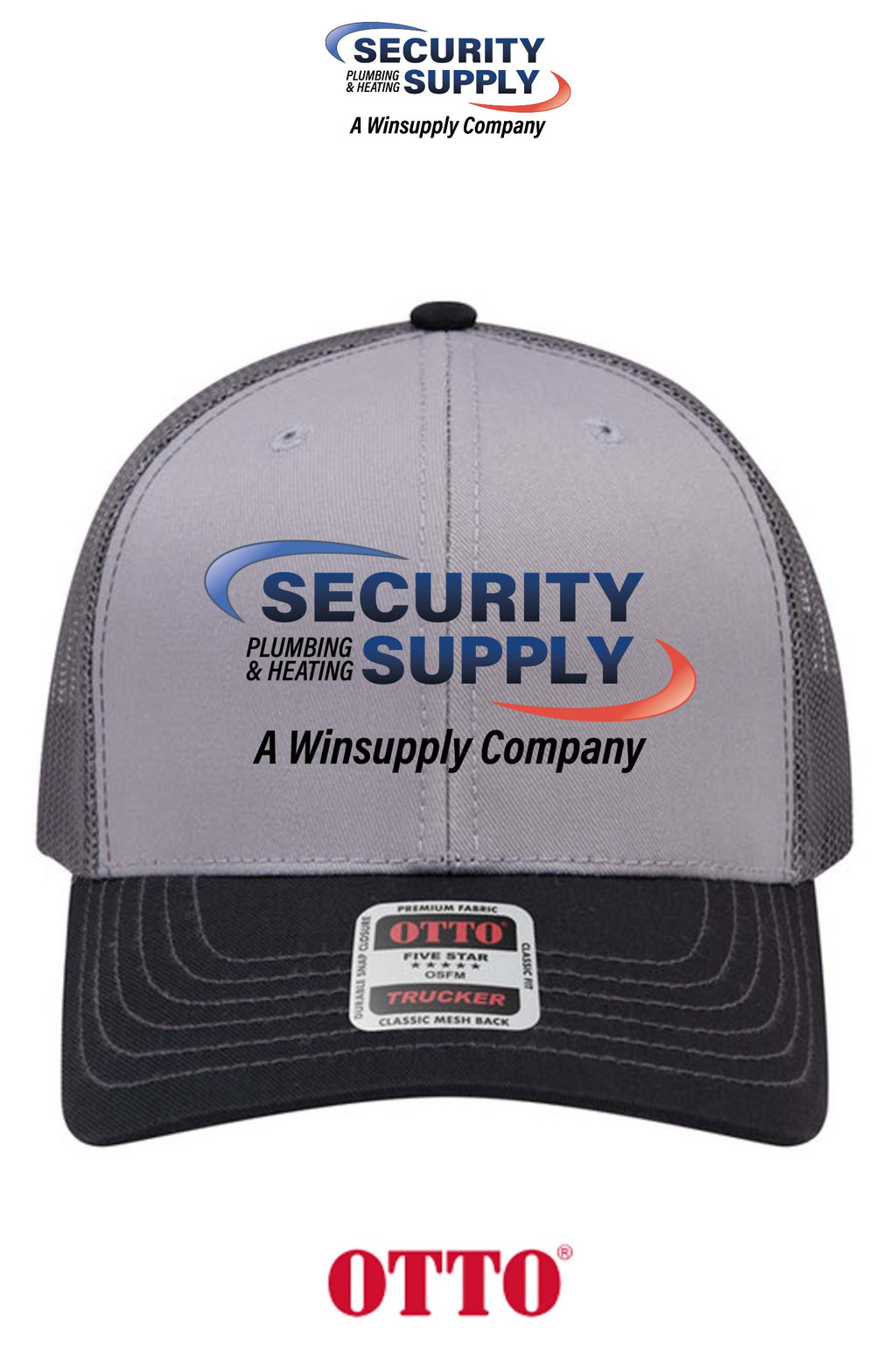 **BULK BUY SPECIAL** OTTO CAP® 6 Panel Mid Profile Mesh Back Trucker Hat - SPHS Watertown