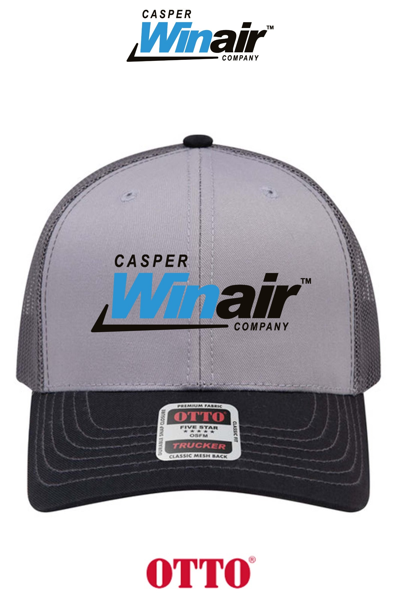 **BULK BUY SPECIAL** OTTO CAP® 6 Panel Mid Profile Mesh Back Trucker Hat - Casper Winair