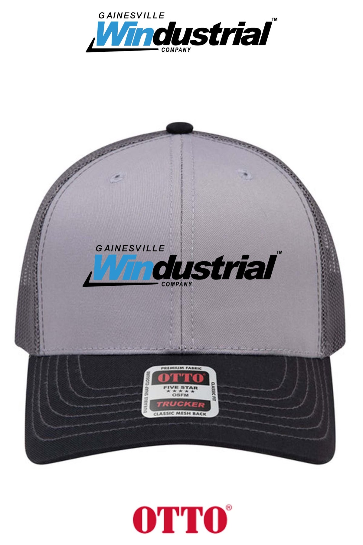 **BULK BUY SPECIAL** OTTO CAP® 6 Panel Mid Profile Mesh Back Trucker Hat - Gainesville Windustrial
