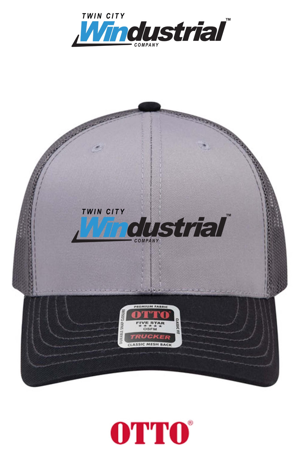 **BULK BUY SPECIAL** OTTO CAP® 6 Panel Mid Profile Mesh Back Trucker Hat - Twin City Windustrial