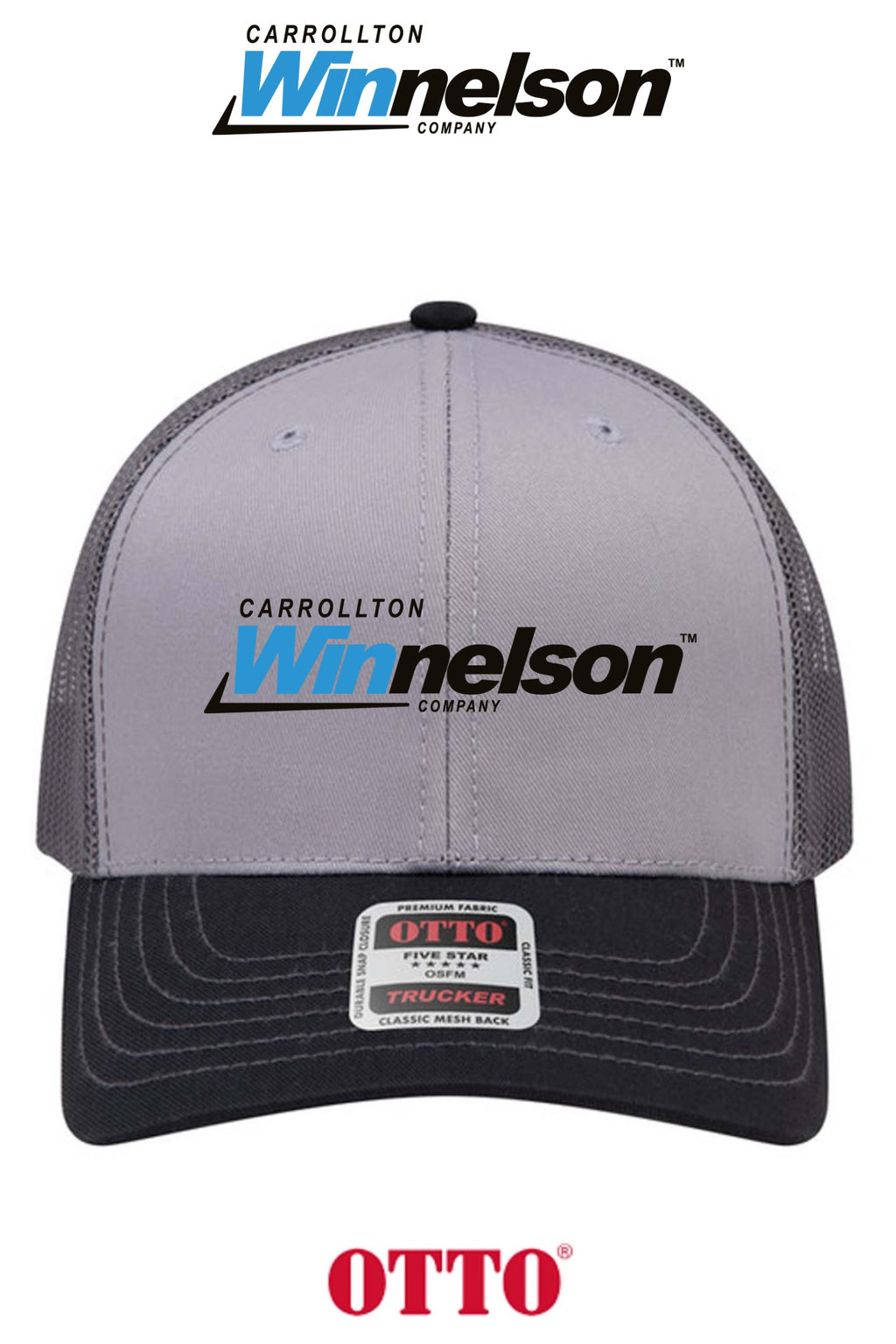 **BULK BUY SPECIAL** OTTO CAP® 6 Panel Mid Profile Mesh Back Trucker Hat - Carrollton Winnelson