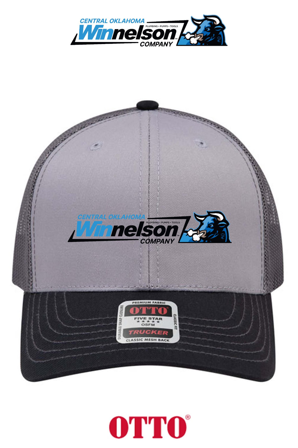 **BULK BUY SPECIAL** OTTO CAP® 6 Panel Mid Profile Mesh Back Trucker Hat - Winnelson Central Oklahoma
