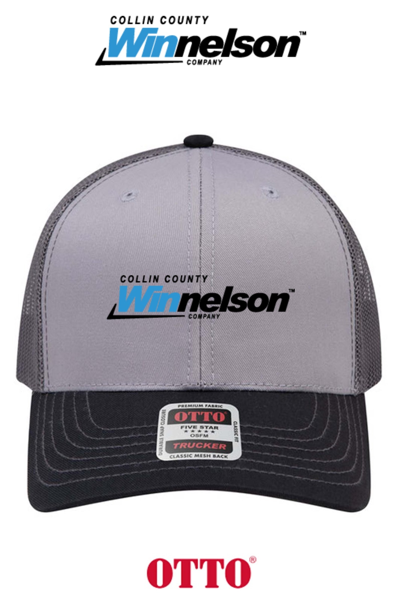 **BULK BUY SPECIAL** OTTO CAP® 6 Panel Mid Profile Mesh Back Trucker Hat - Winnelson Collin County