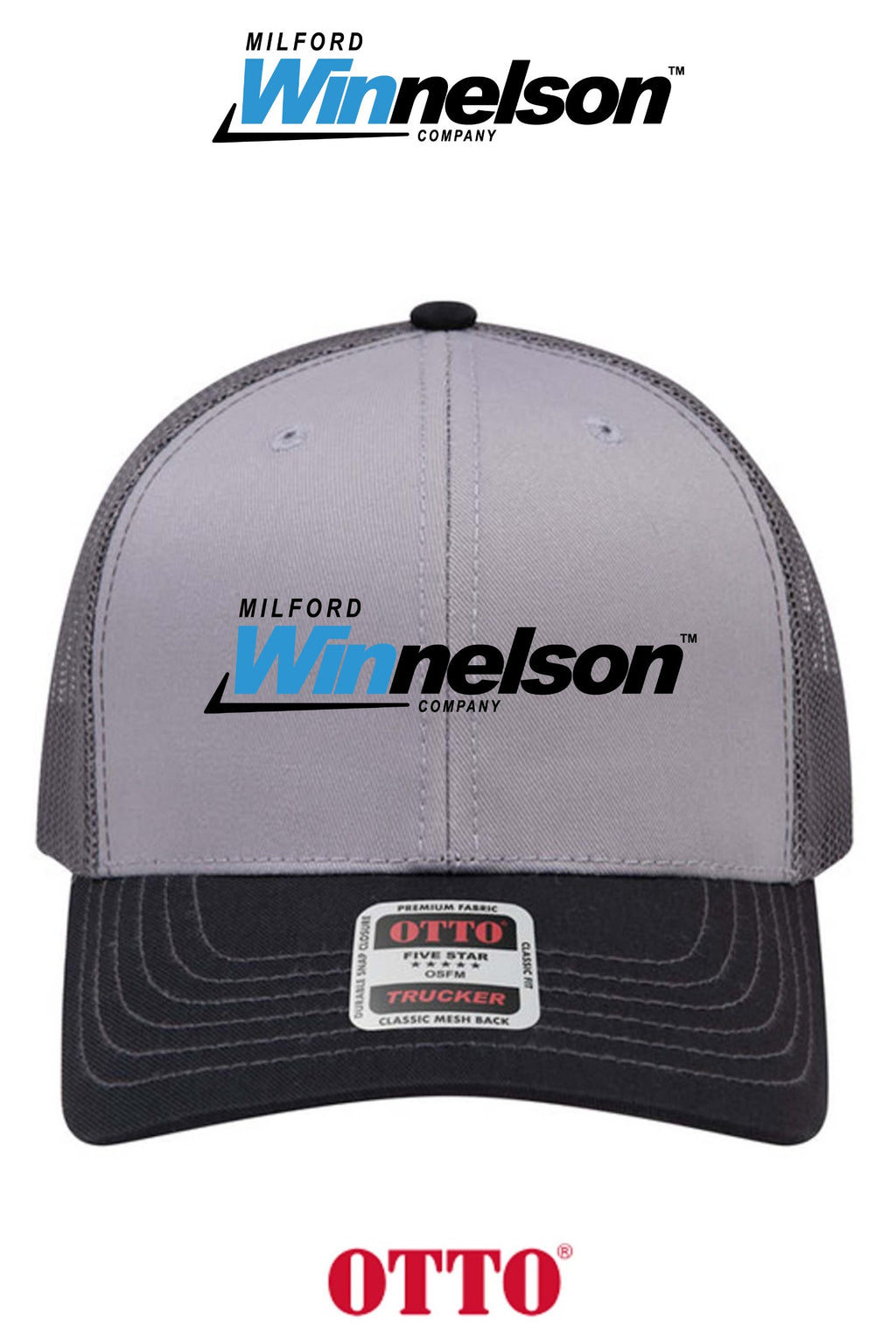 **BULK BUY SPECIAL** OTTO CAP® 6 Panel Mid Profile Mesh Back Trucker Hat - Milford Winnelson