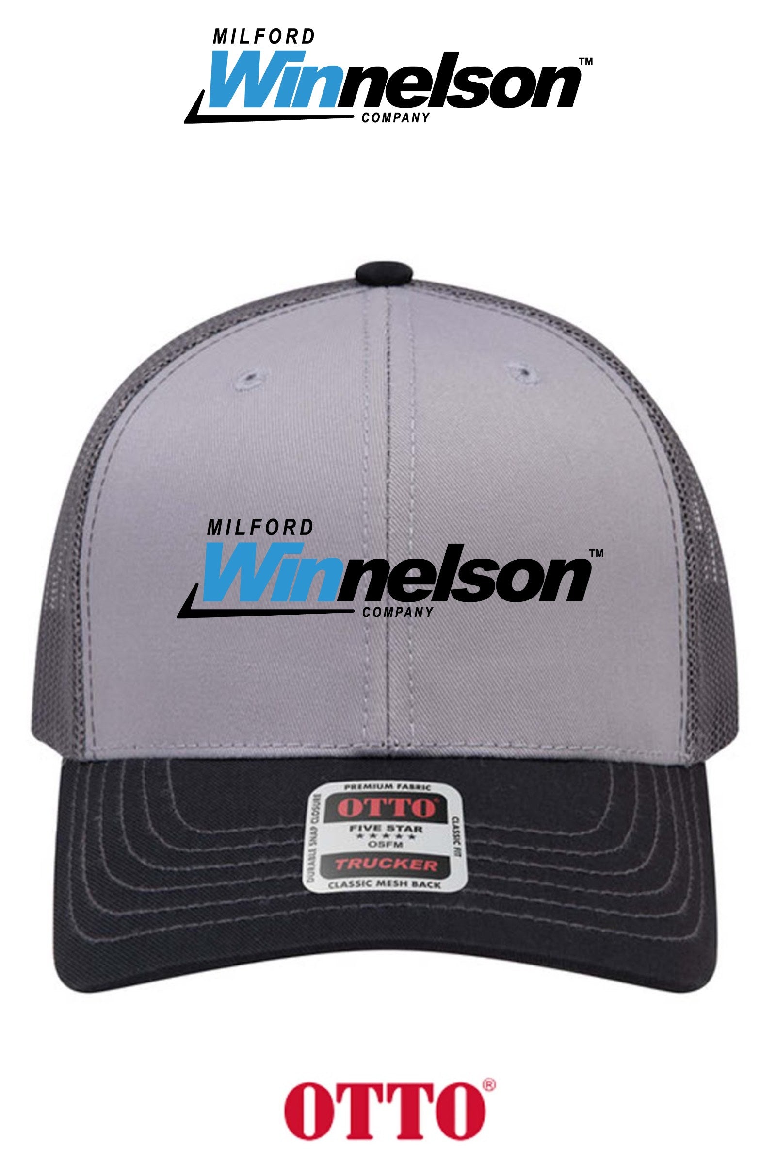 **BULK BUY SPECIAL** OTTO CAP® 6 Panel Mid Profile Mesh Back Trucker Hat - Milford Winnelson