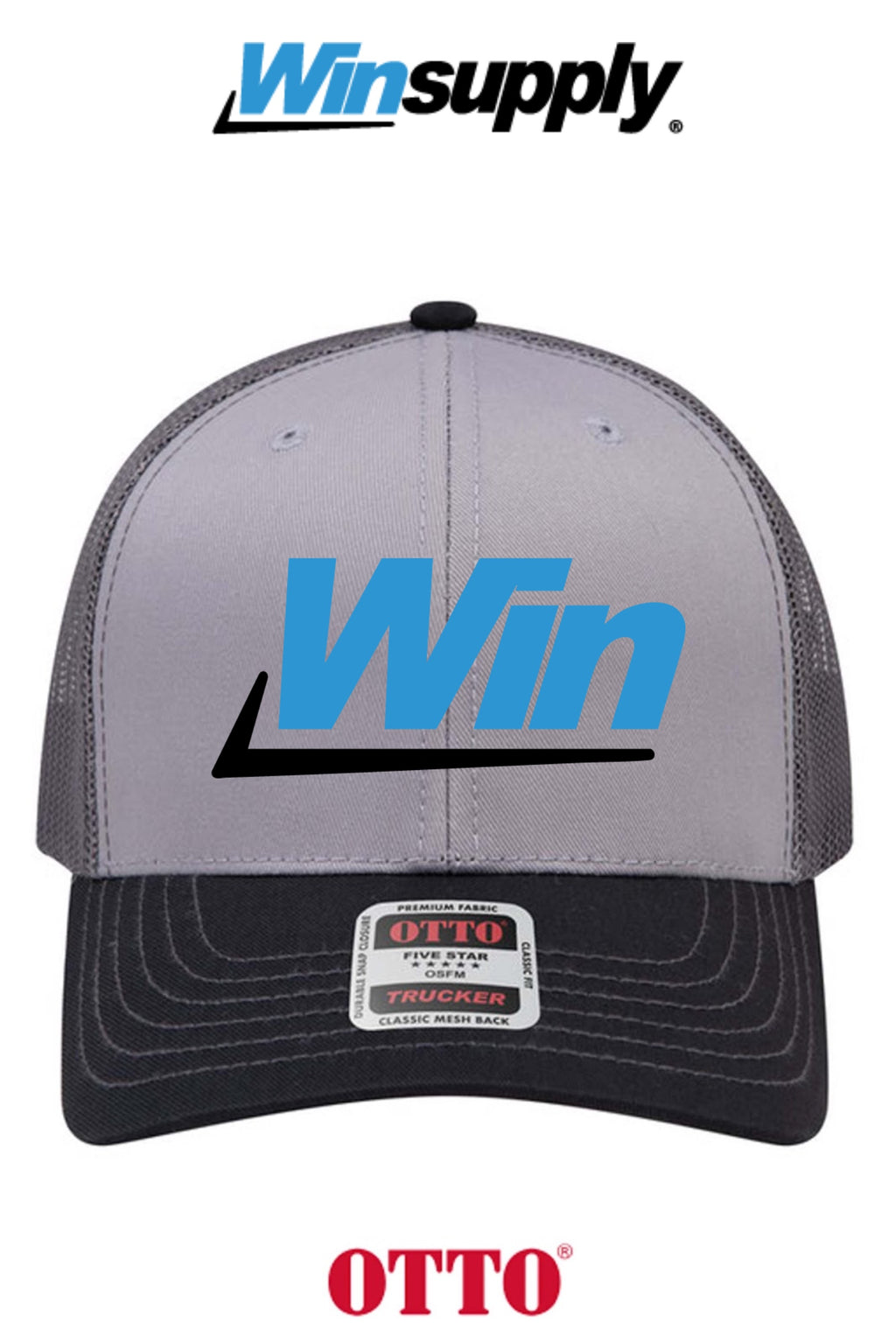 **BULK BUY SPECIAL** OTTO CAP® 6 Panel Mid Profile Mesh Back Trucker Hat - Winsupply INC.