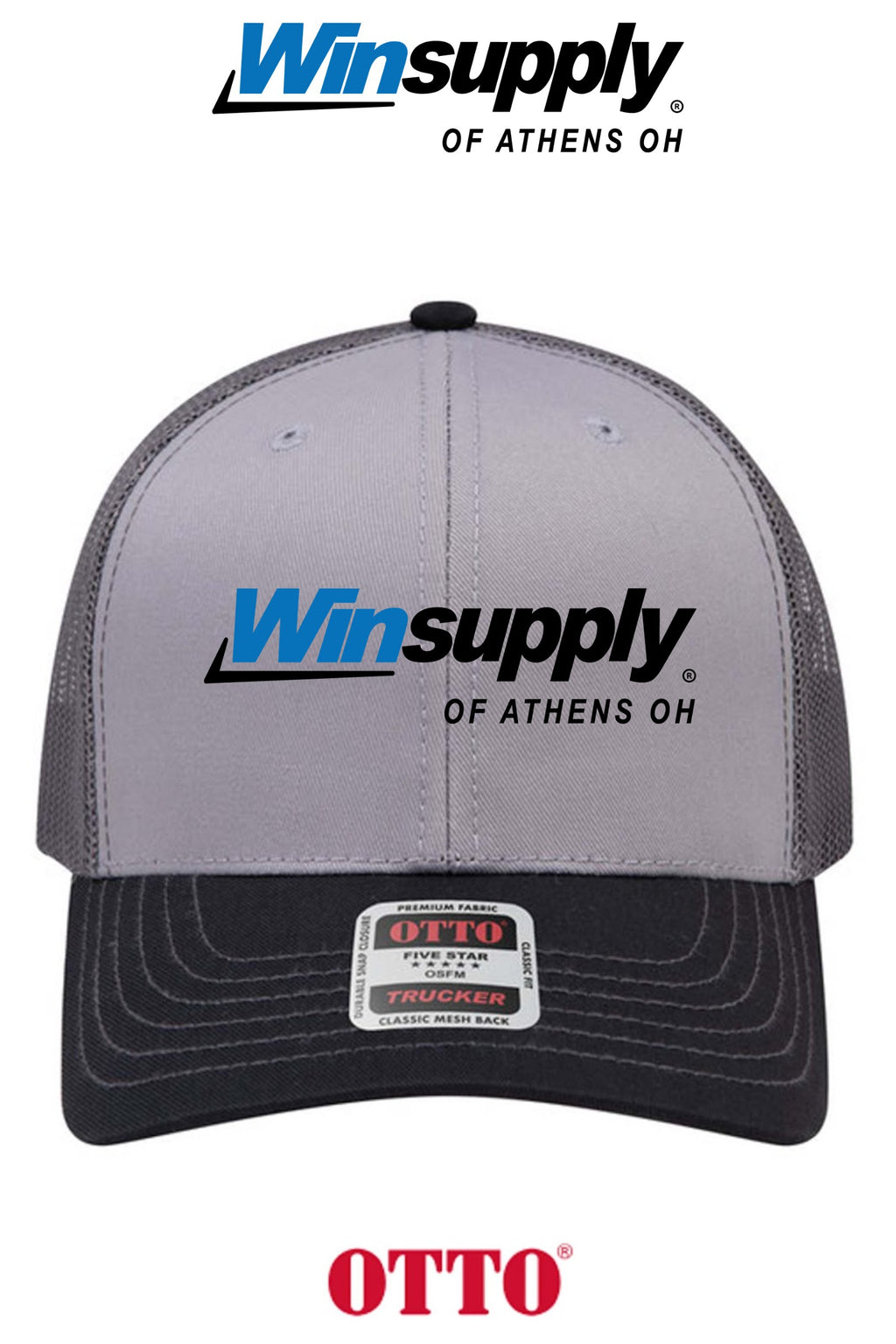 **BULK BUY SPECIAL** OTTO CAP® 6 Panel Mid Profile Mesh Back Trucker Hat - Winsupply of Athens OH