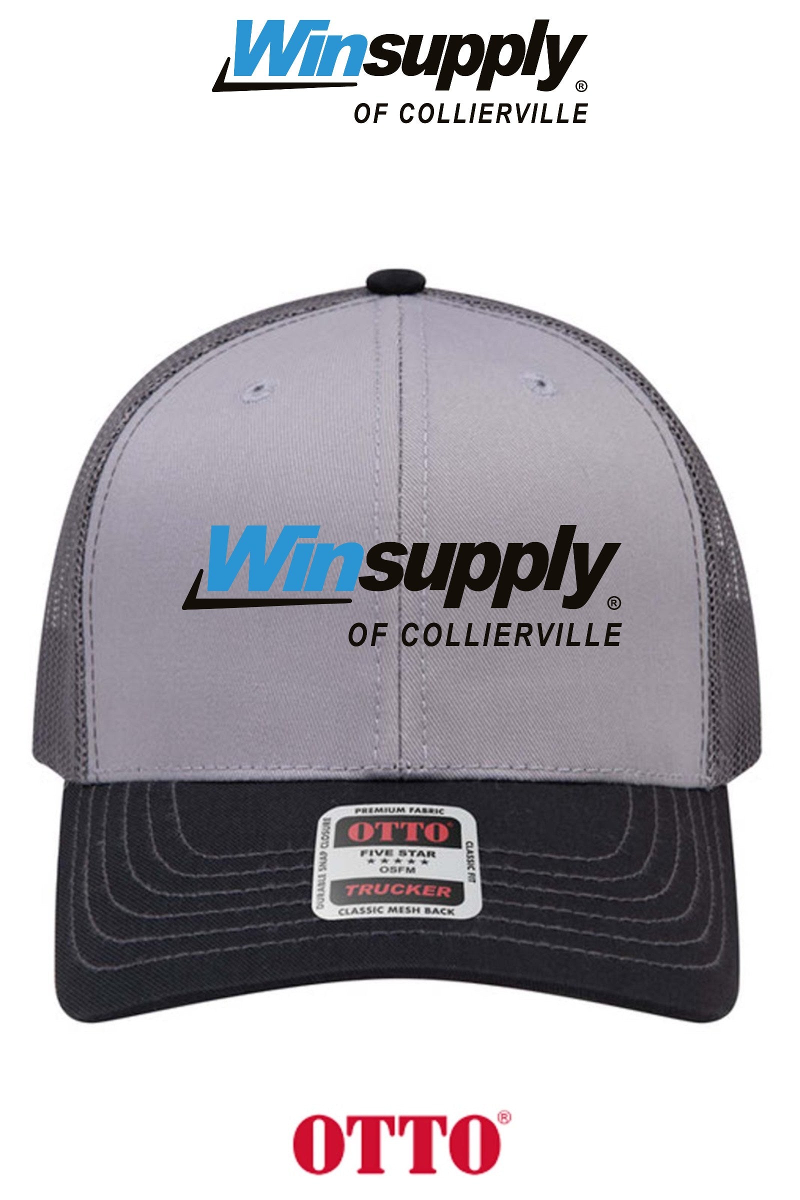 **BULK BUY SPECIAL** OTTO CAP® 6 Panel Mid Profile Mesh Back Trucker Hat - Winston Salem Noland