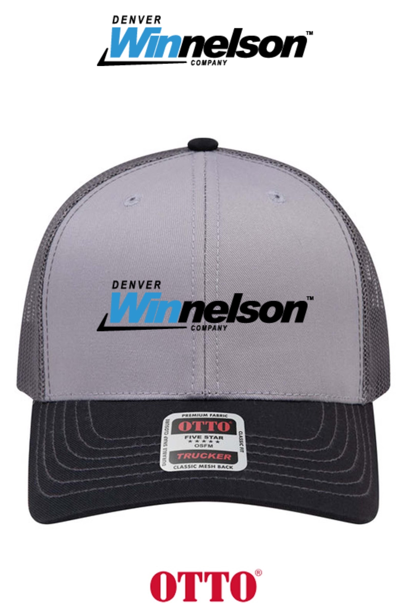**BULK BUY SPECIAL** OTTO CAP® 6 Panel Mid Profile Mesh Back Trucker Hat - Denver Winnelson