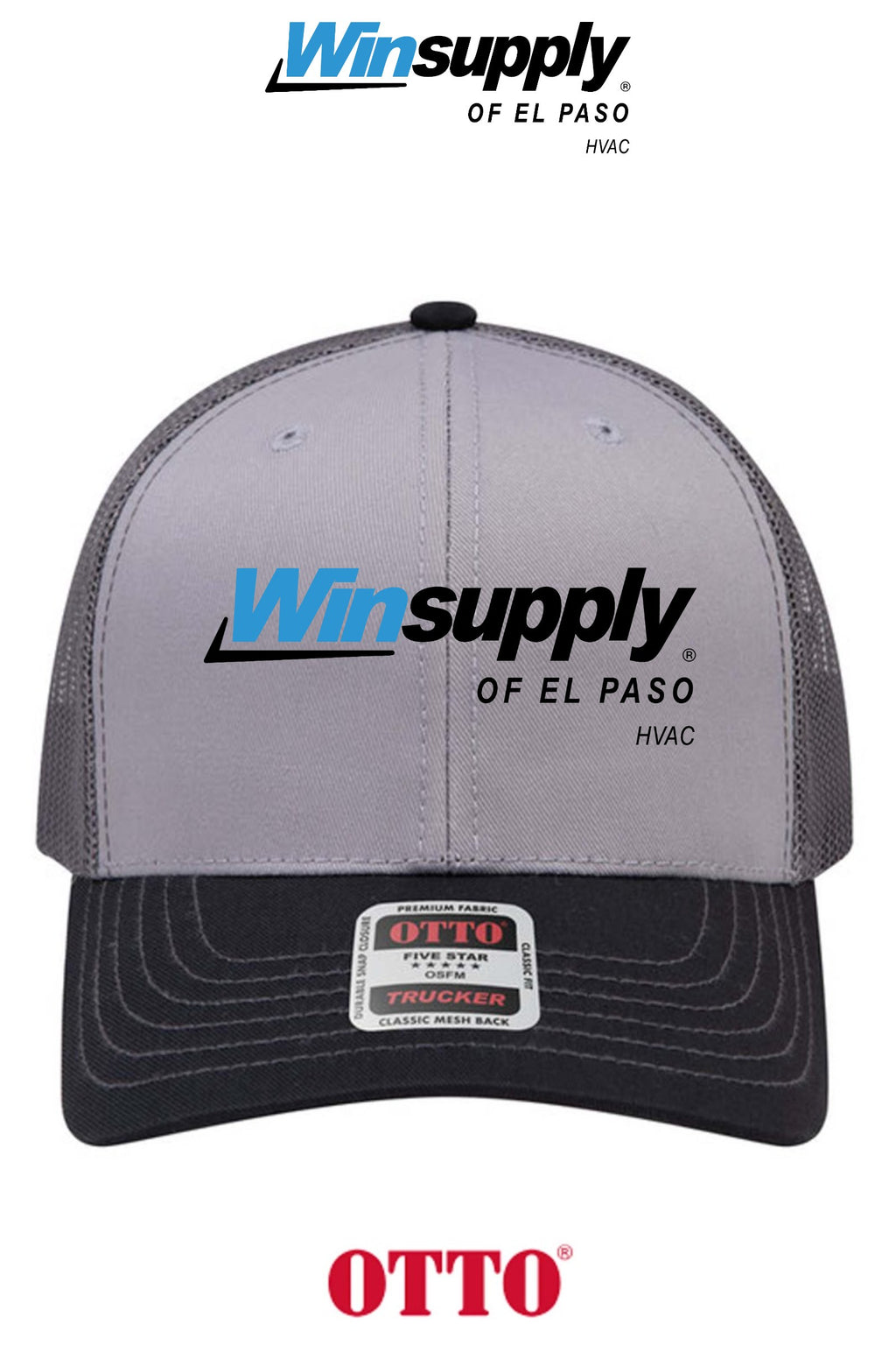 **BULK BUY SPECIAL** OTTO CAP® 6 Panel Mid Profile Mesh Back Trucker Hat - Winsupply of El Paso