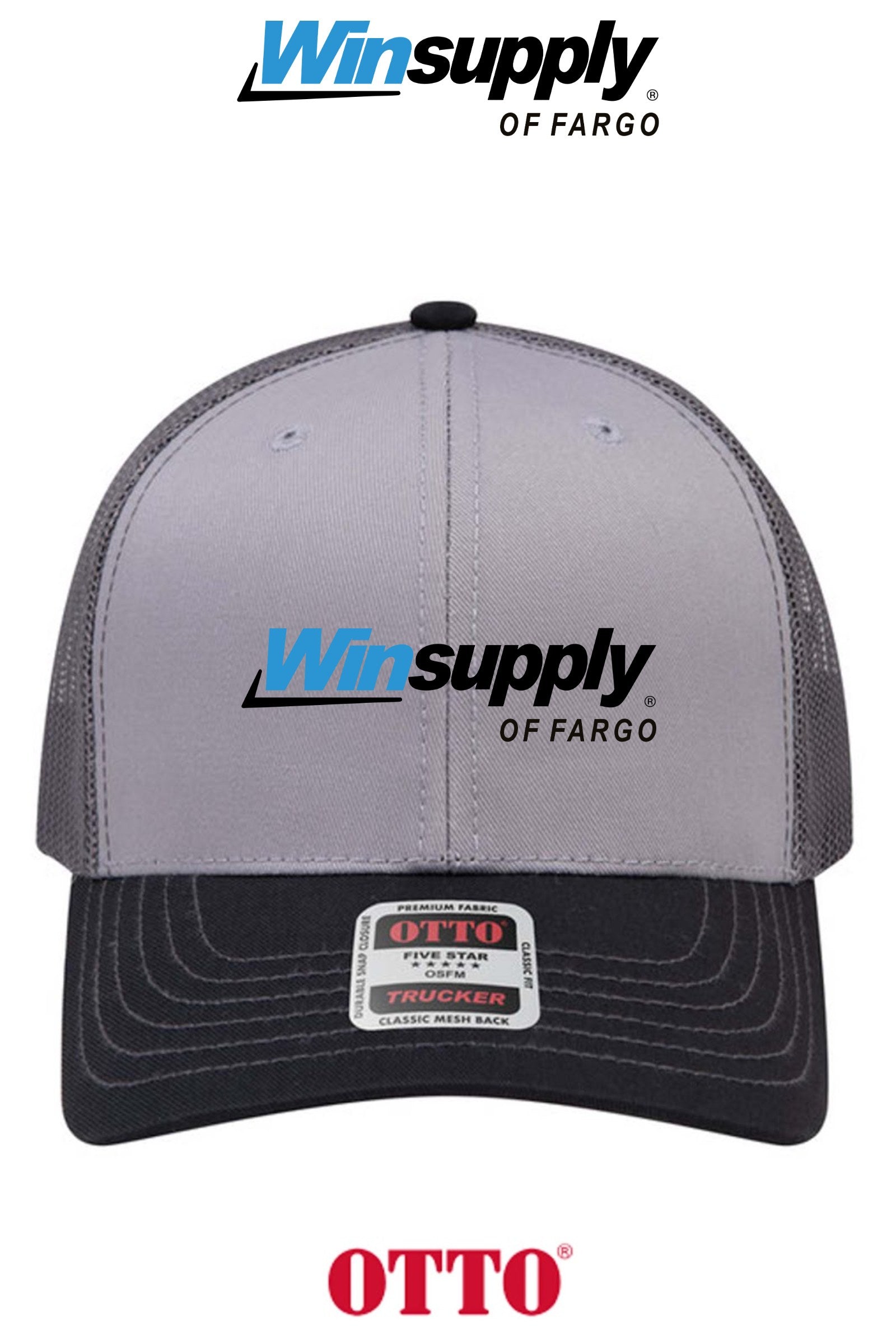 **BULK BUY SPECIAL** OTTO CAP® 6 Panel Mid Profile Mesh Back Trucker Hat - Winsupply of Fargo