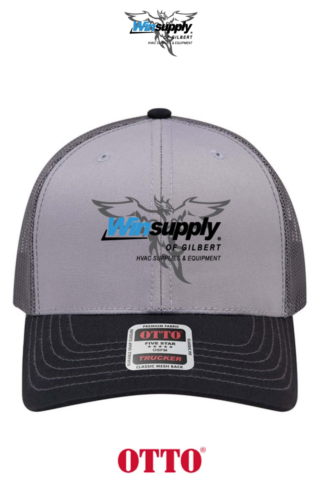 **BULK BUY SPECIAL** OTTO CAP® 6 Panel Mid Profile Mesh Back Trucker Hat - Winsupply of Gilbert