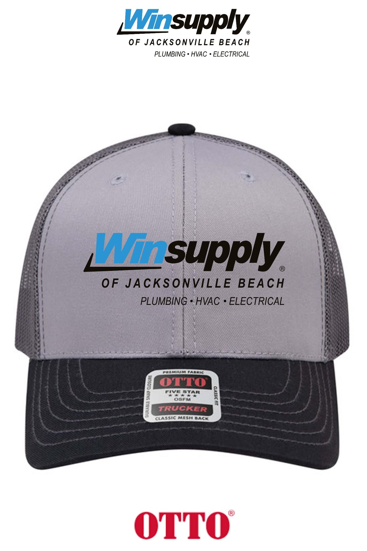 **BULK BUY SPECIAL** OTTO CAP® 6 Panel Mid Profile Mesh Back Trucker Hat - Winsupply Jacksonville Beach