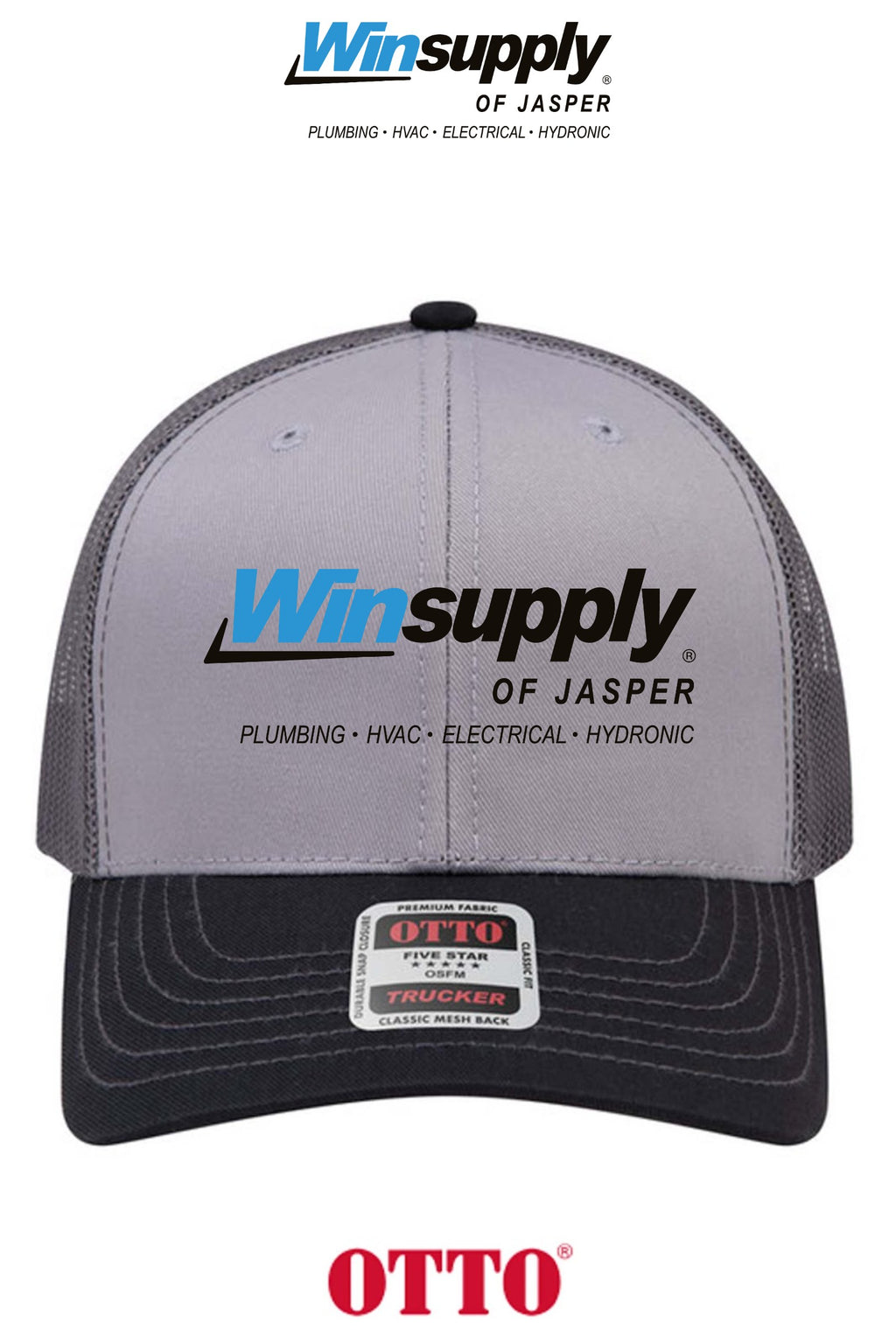 **BULK BUY SPECIAL** OTTO CAP® 6 Panel Mid Profile Mesh Back Trucker Hat - Winsupply of Jasper