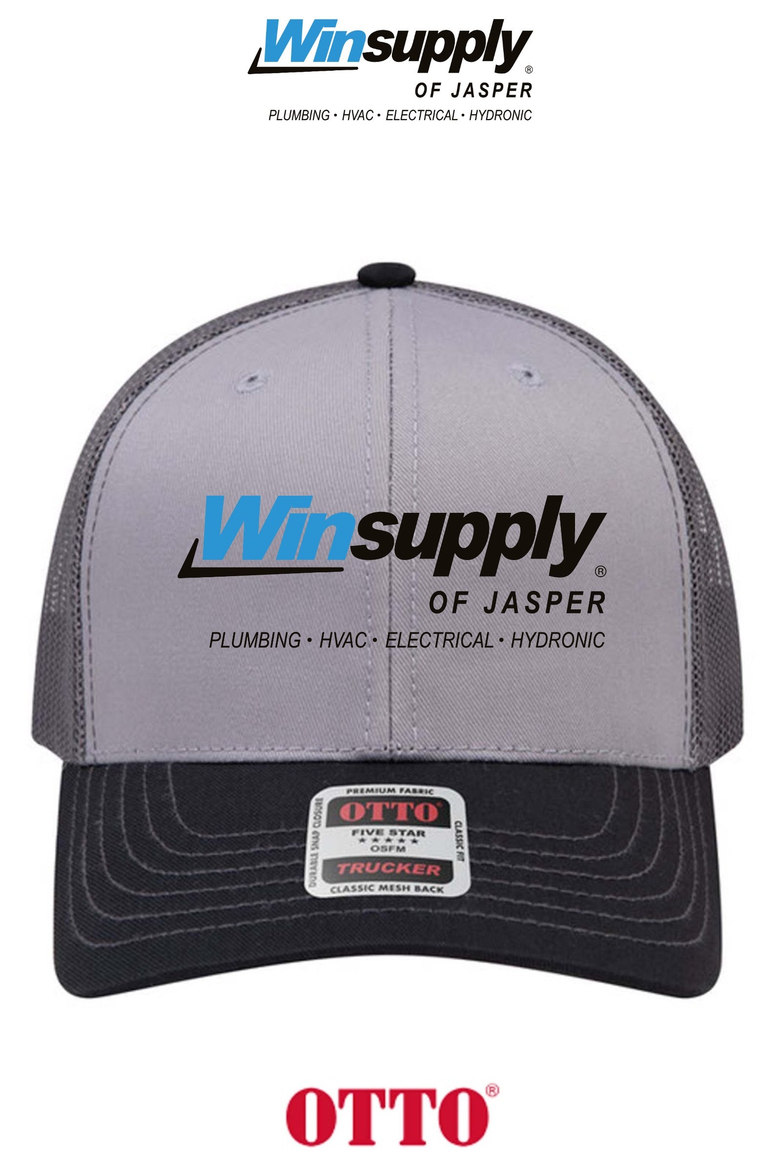 **BULK BUY SPECIAL** OTTO CAP® 6 Panel Mid Profile Mesh Back Trucker Hat - Winsupply of Jasper