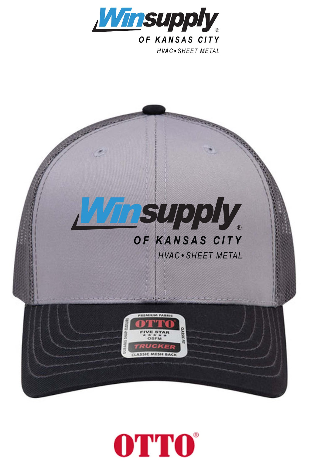 **BULK BUY SPECIAL** OTTO CAP® 6 Panel Mid Profile Mesh Back Trucker Hat - Winsupply of Kansas City