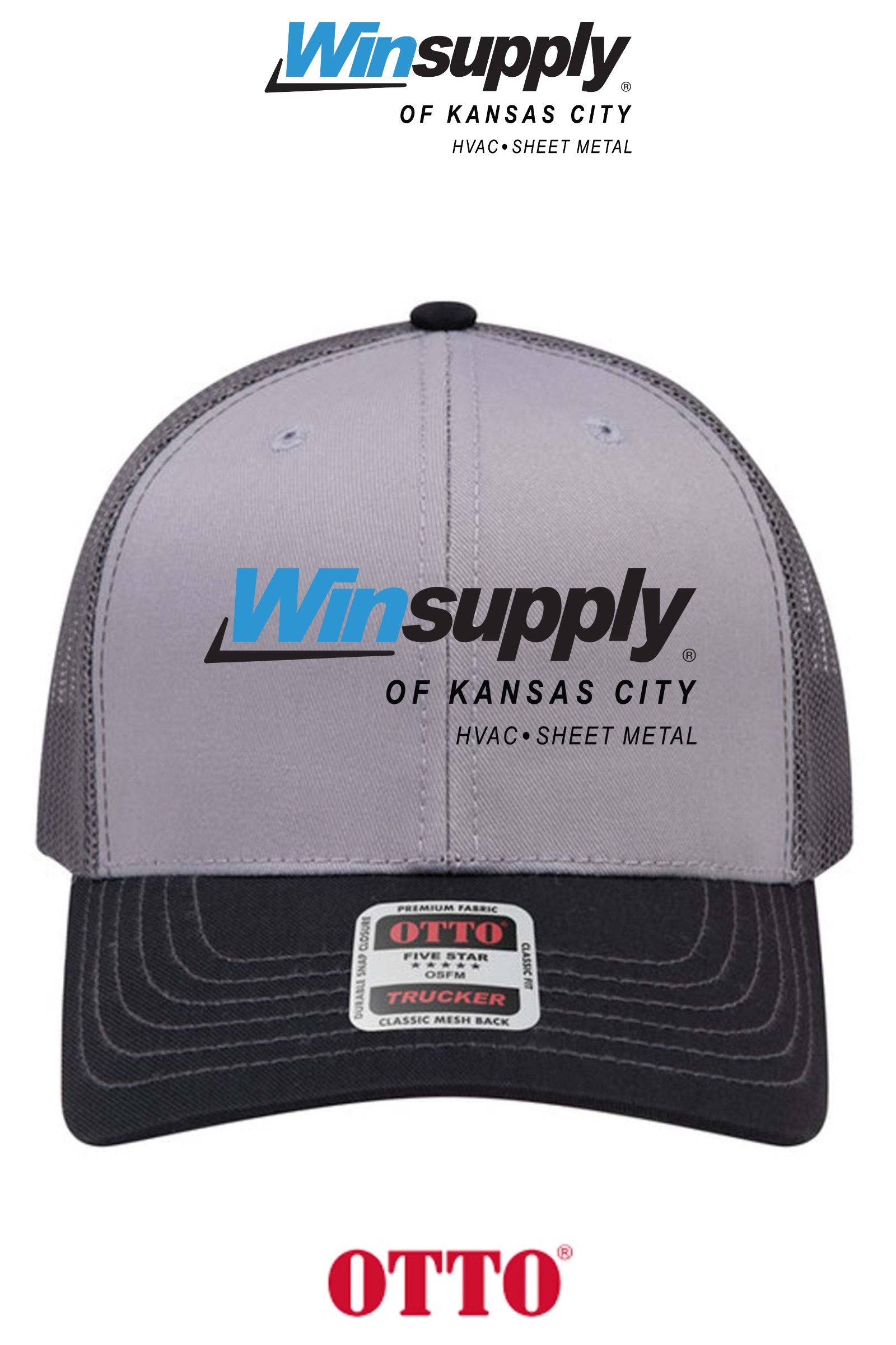 **BULK BUY SPECIAL** OTTO CAP® 6 Panel Mid Profile Mesh Back Trucker Hat - Winsupply of Kansas City