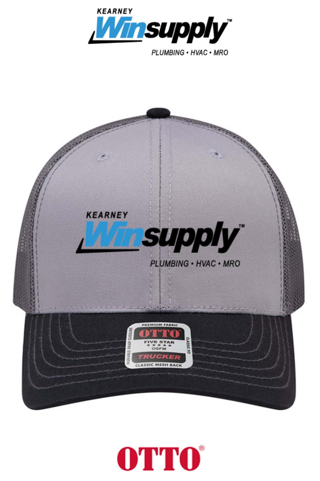**BULK BUY SPECIAL** OTTO CAP® 6 Panel Mid Profile Mesh Back Trucker Hat - Kearney Winsupply