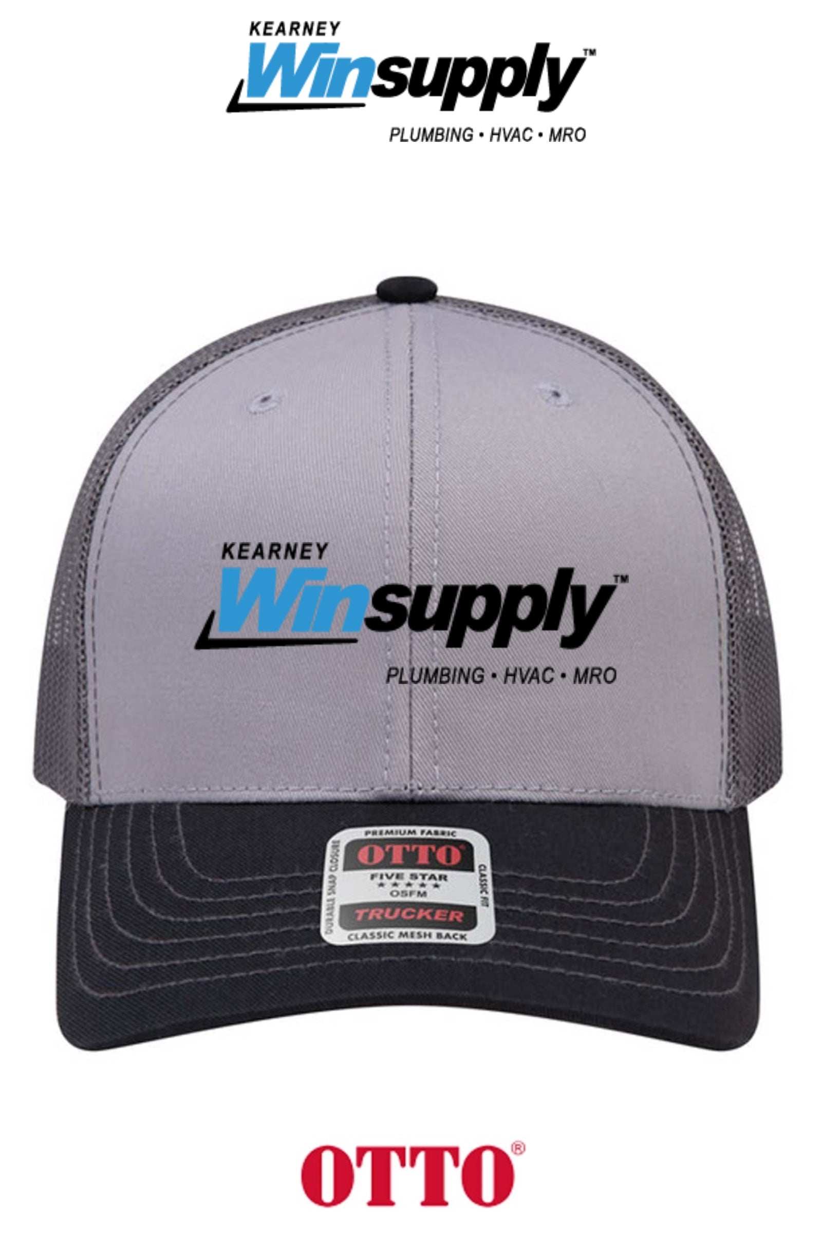 **BULK BUY SPECIAL** OTTO CAP® 6 Panel Mid Profile Mesh Back Trucker Hat - Kearney Winsupply