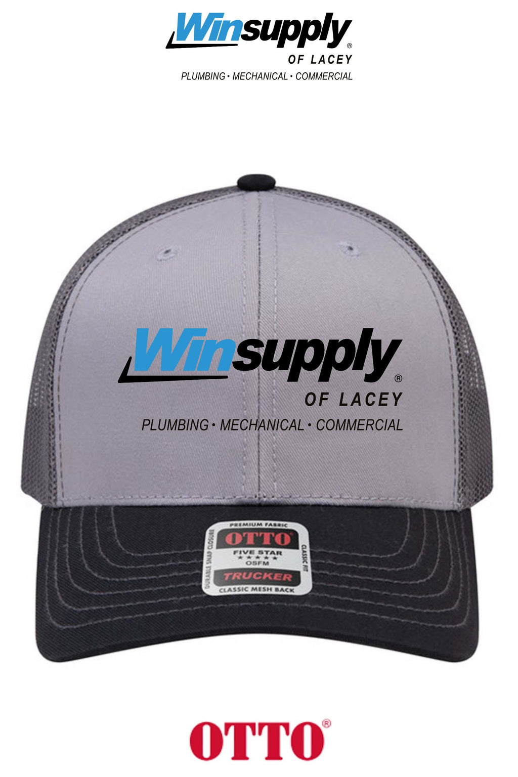 **BULK BUY SPECIAL** OTTO CAP® 6 Panel Mid Profile Mesh Back Trucker Hat - Winsupply of Lacey