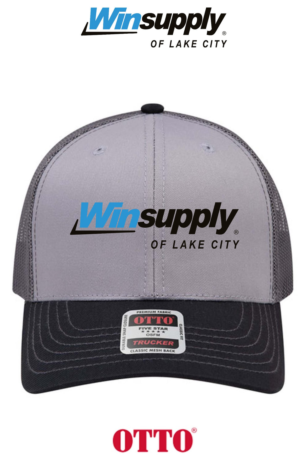 **BULK BUY SPECIAL** OTTO CAP® 6 Panel Mid Profile Mesh Back Trucker Hat - Winsupply of Lake City
