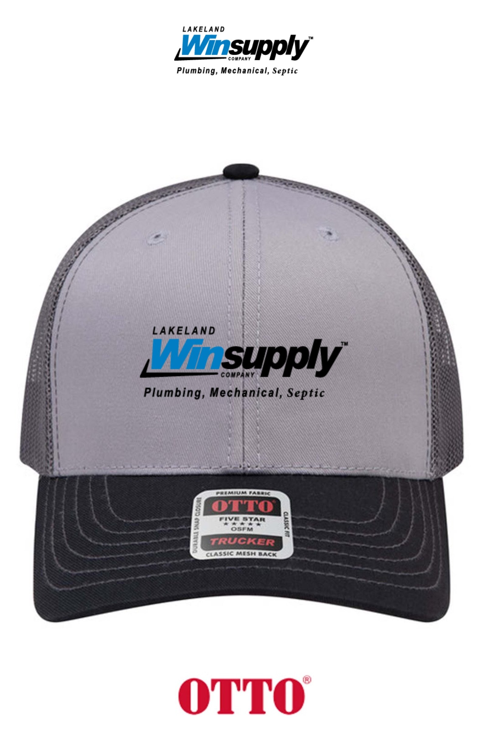**BULK BUY SPECIAL** OTTO CAP® 6 Panel Mid Profile Mesh Back Trucker Hat - Lakeland Winsupply
