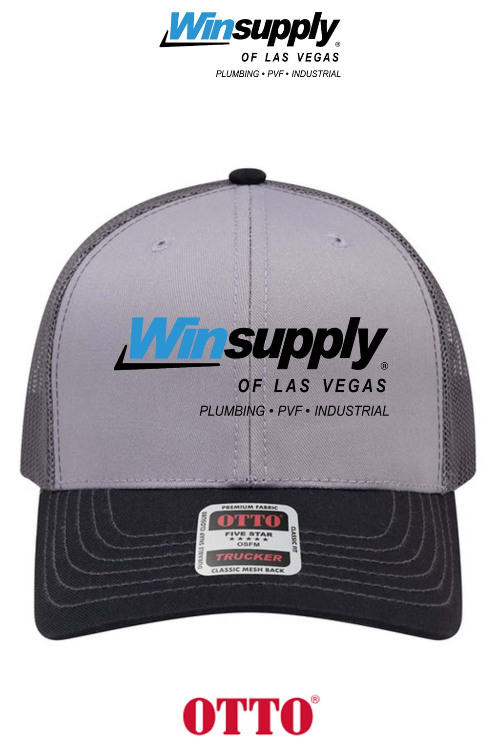 **BULK BUY SPECIAL** OTTO CAP® 6 Panel Mid Profile Mesh Back Trucker Hat - Winsupply of Las Vegas