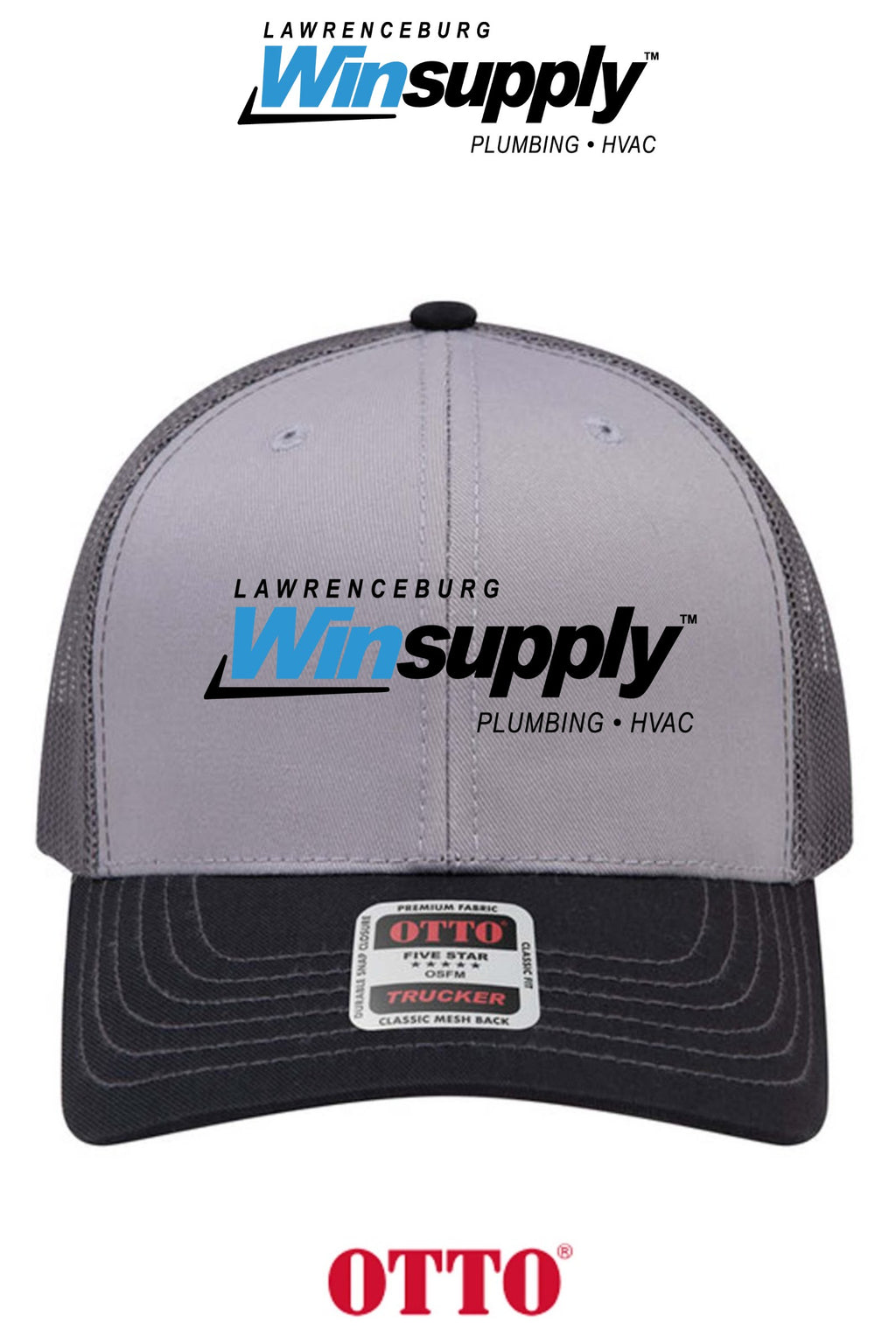 **BULK BUY SPECIAL** OTTO CAP® 6 Panel Mid Profile Mesh Back Trucker Hat - Lawrenceburg Winsupply