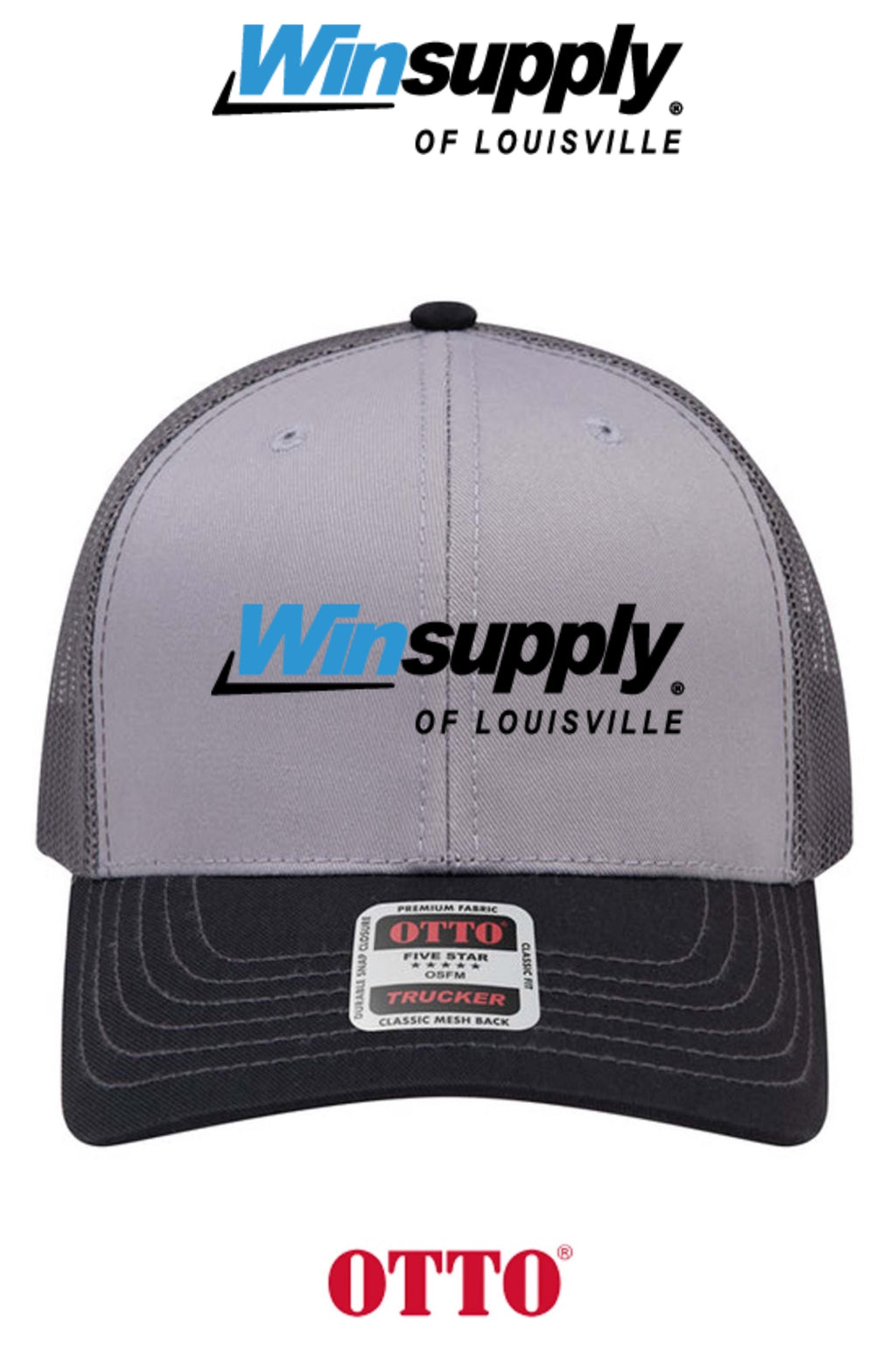 **BULK BUY SPECIAL** OTTO CAP® 6 Panel Mid Profile Mesh Back Trucker Hat - Winsupply of Louisville KY