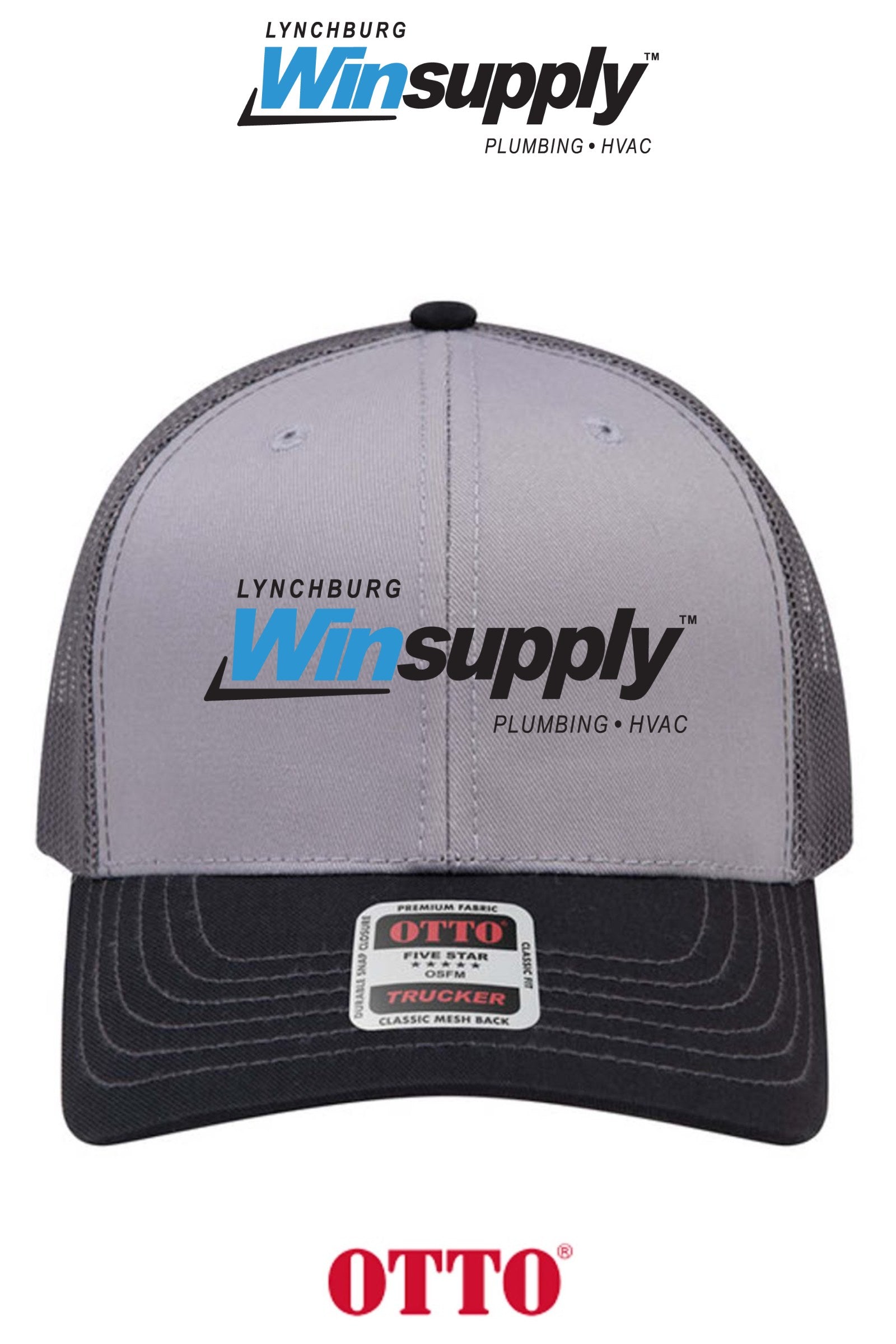**BULK BUY SPECIAL** OTTO CAP® 6 Panel Mid Profile Mesh Back Trucker Hat - Lynchburg Winsupply