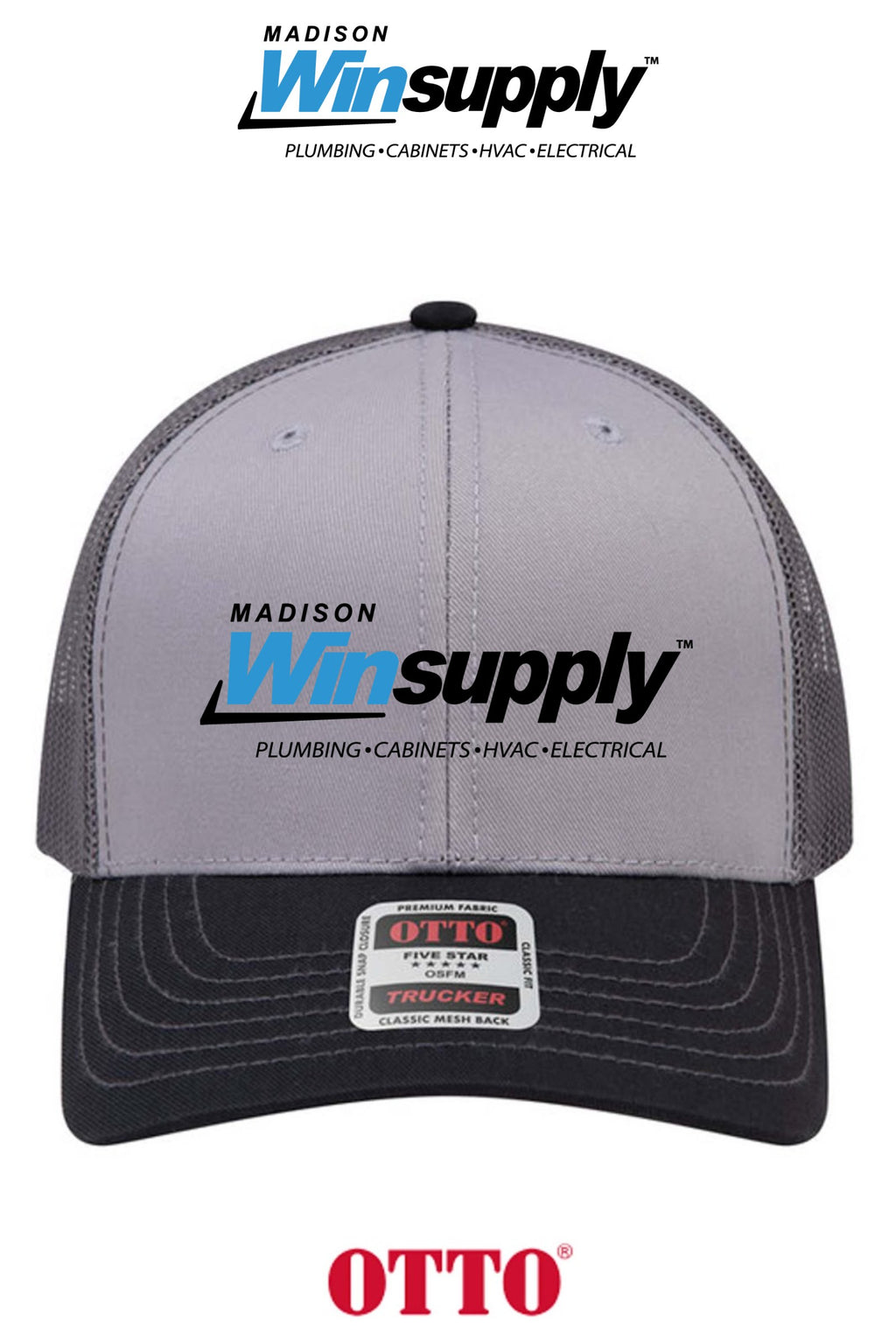 **BULK BUY SPECIAL** OTTO CAP® 6 Panel Mid Profile Mesh Back Trucker Hat - Madison Winsupply