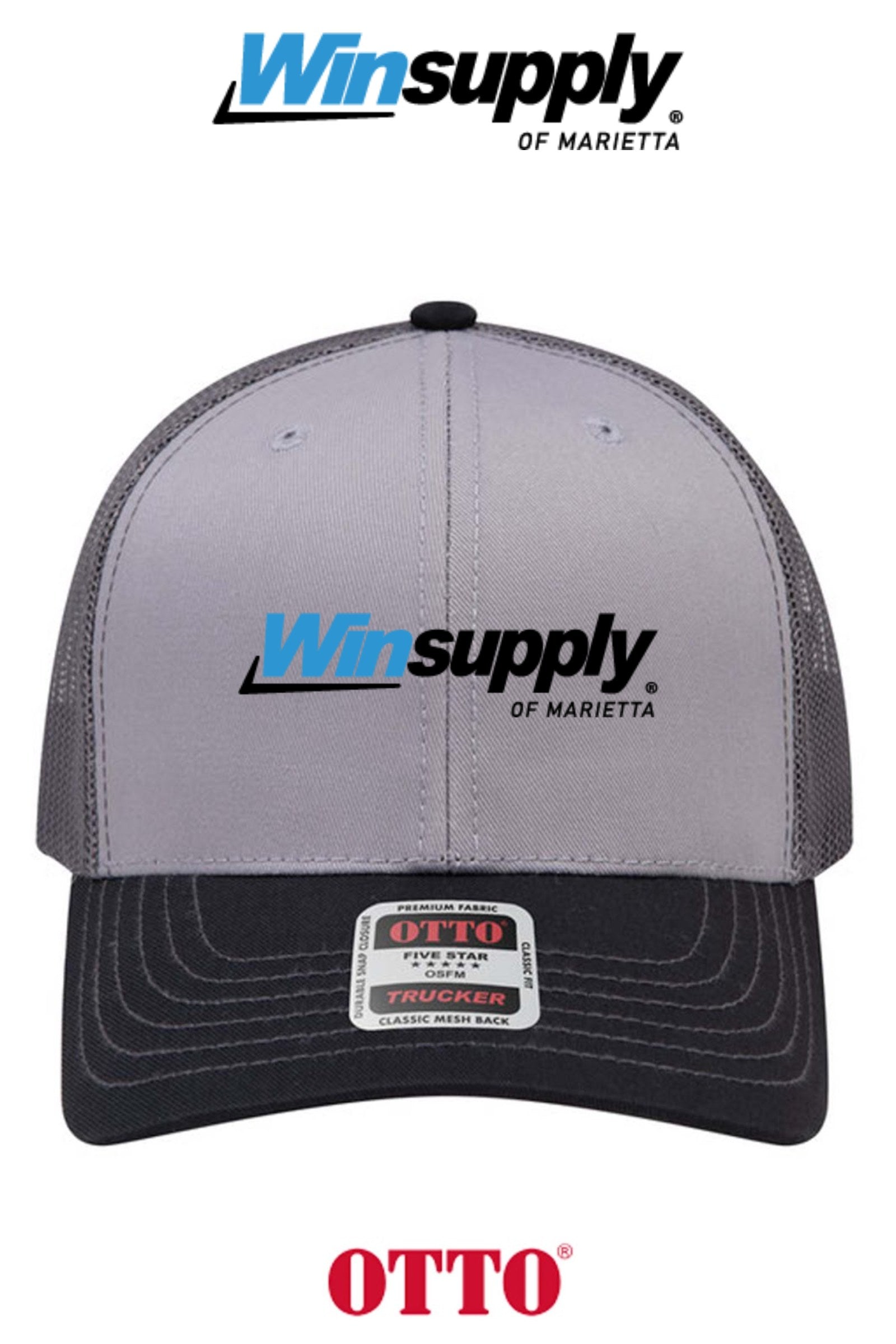 **BULK BUY SPECIAL** OTTO CAP® 6 Panel Mid Profile Mesh Back Trucker Hat - Winsupply of Marietta