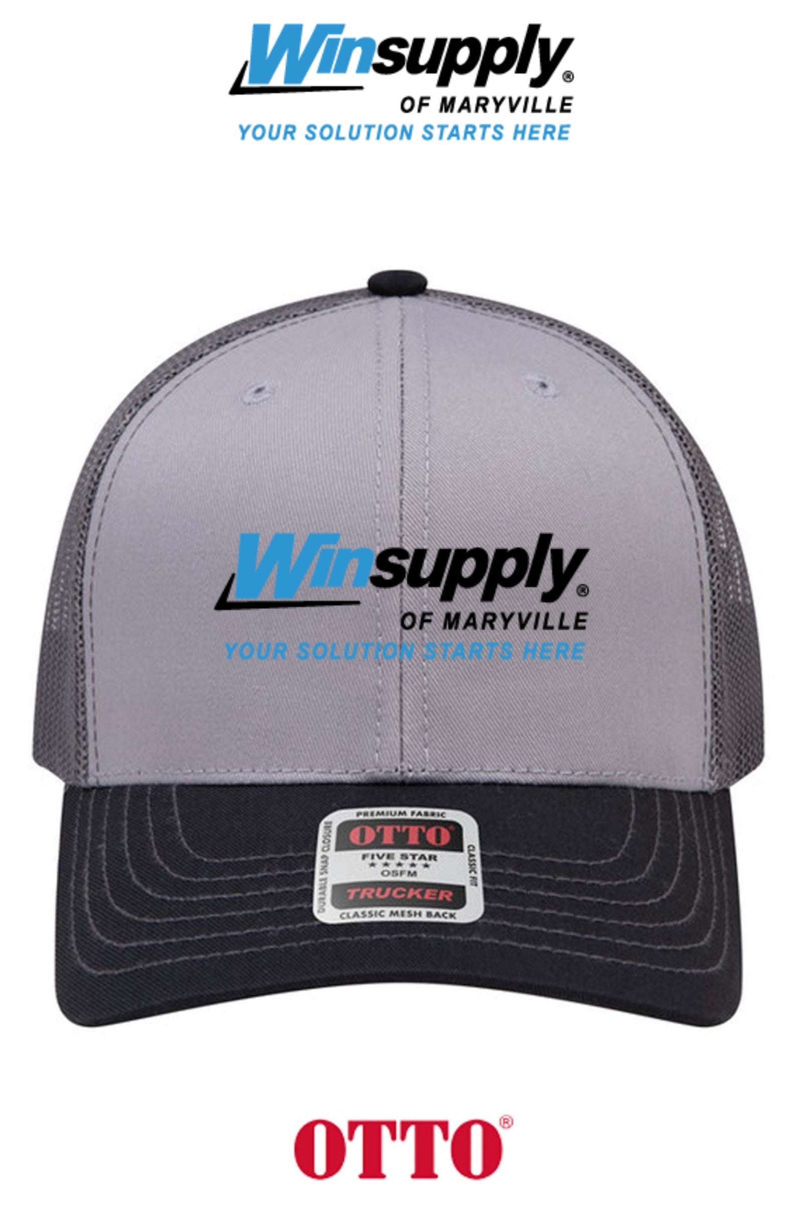 **BULK BUY SPECIAL** OTTO CAP® 6 Panel Mid Profile Mesh Back Trucker Hat - Winsupply of Maryville