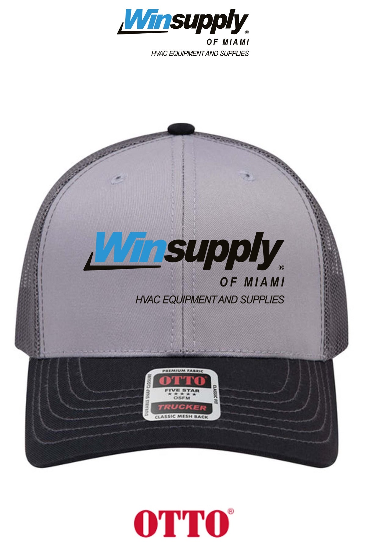 **BULK BUY SPECIAL** OTTO CAP® 6 Panel Mid Profile Mesh Back Trucker Hat - Winsupply of Miami