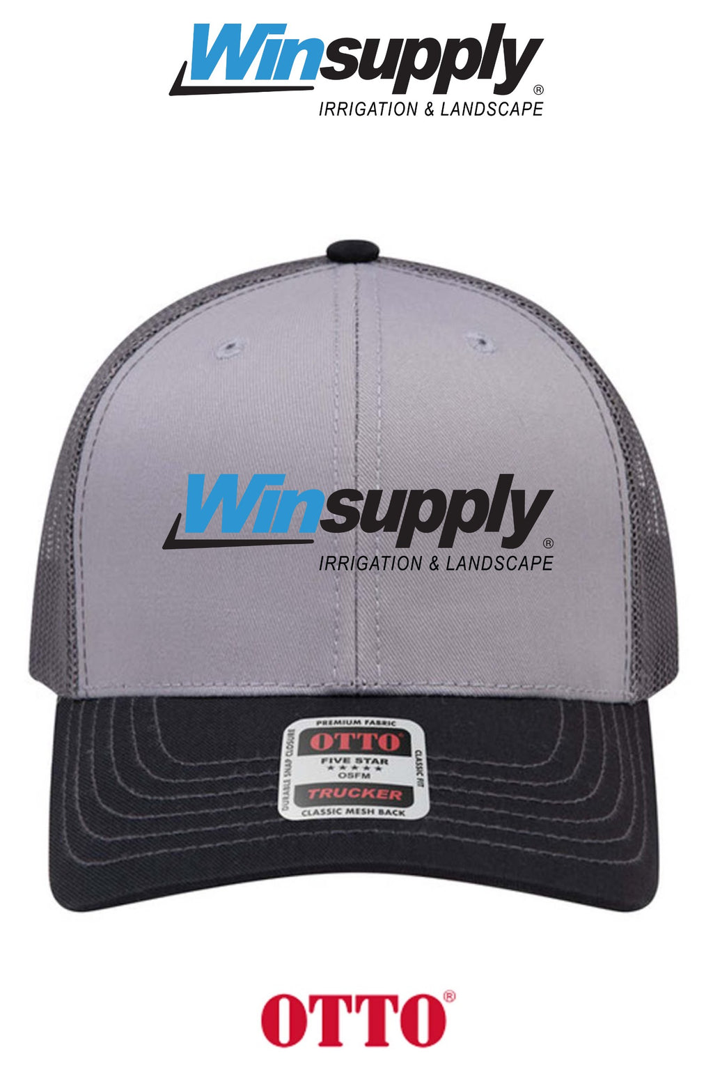 **BULK BUY SPECIAL** OTTO CAP® 6 Panel Mid Profile Mesh Back Trucker Hat - Winsupply NE Albuquerque NM Co.