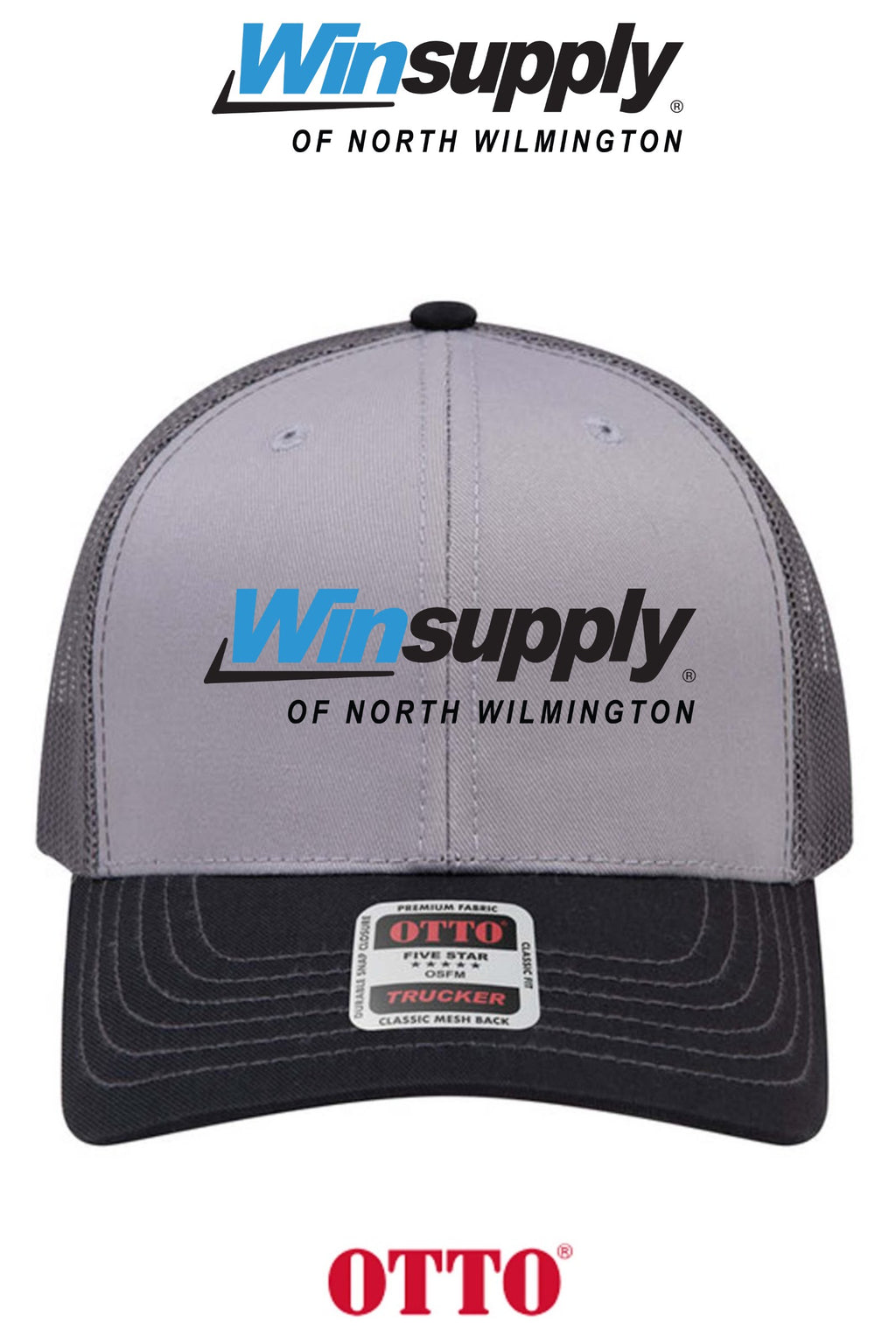 **BULK BUY SPECIAL** OTTO CAP® 6 Panel Mid Profile Mesh Back Trucker Hat - Winsupply N Wilmington NC