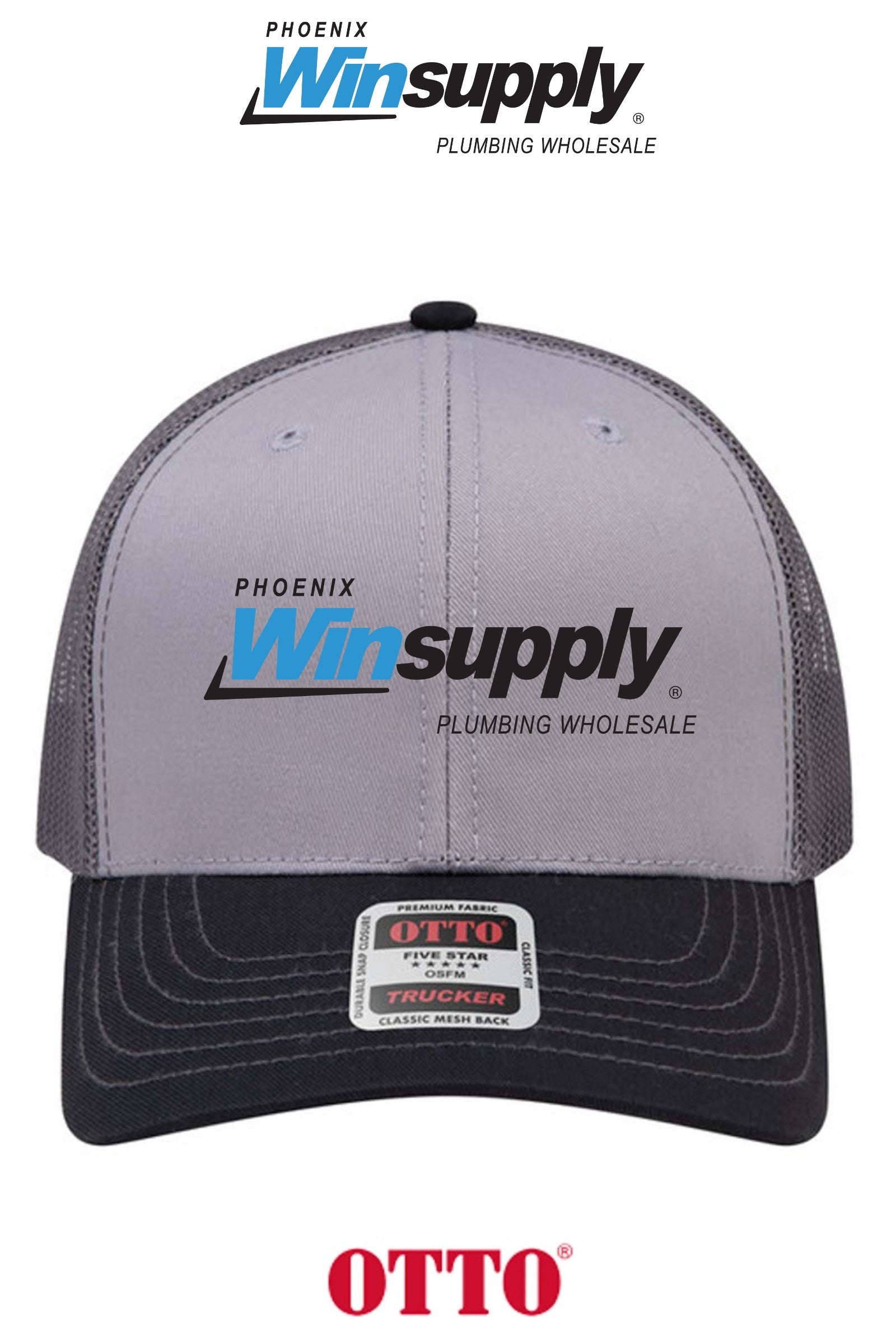 **BULK BUY SPECIAL** OTTO CAP® 6 Panel Mid Profile Mesh Back Trucker Hat - Phoenix Winsupply