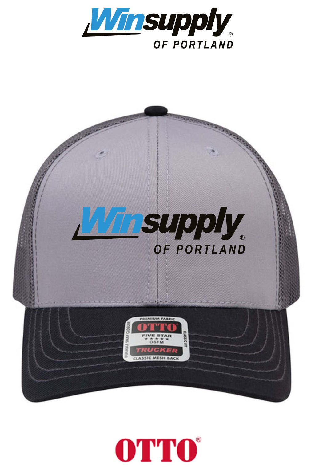 **BULK BUY SPECIAL** OTTO CAP® 6 Panel Mid Profile Mesh Back Trucker Hat - Winsupply of Portland