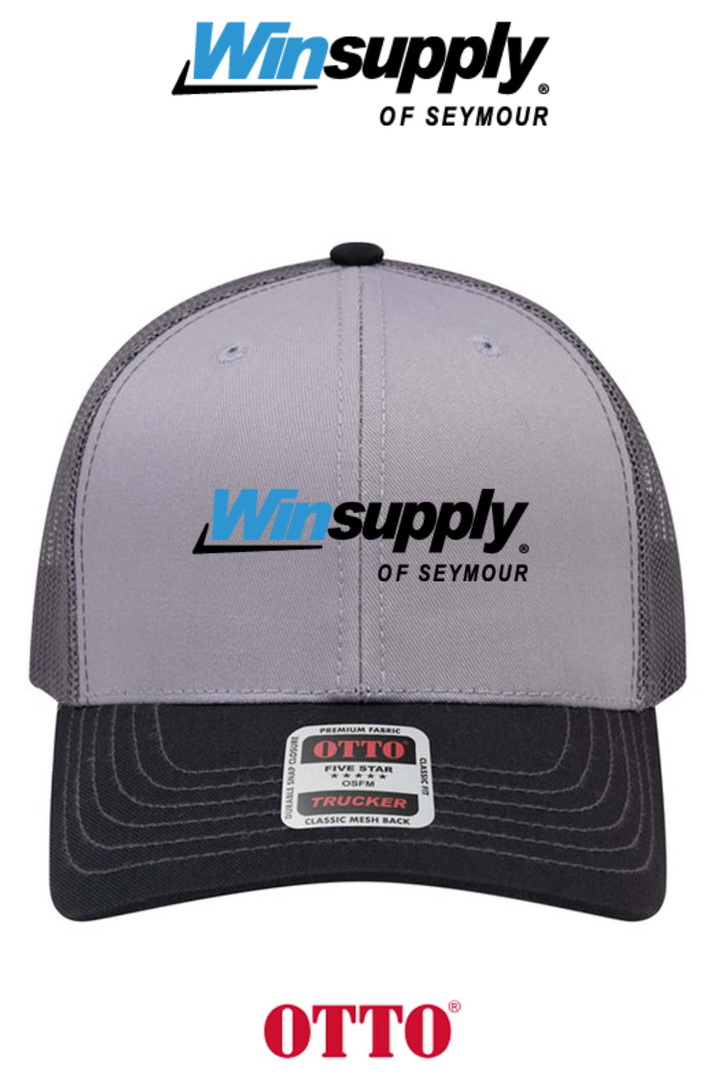**BULK BUY SPECIAL** OTTO CAP® 6 Panel Mid Profile Mesh Back Trucker Hat - Winsupply of Seymour IN