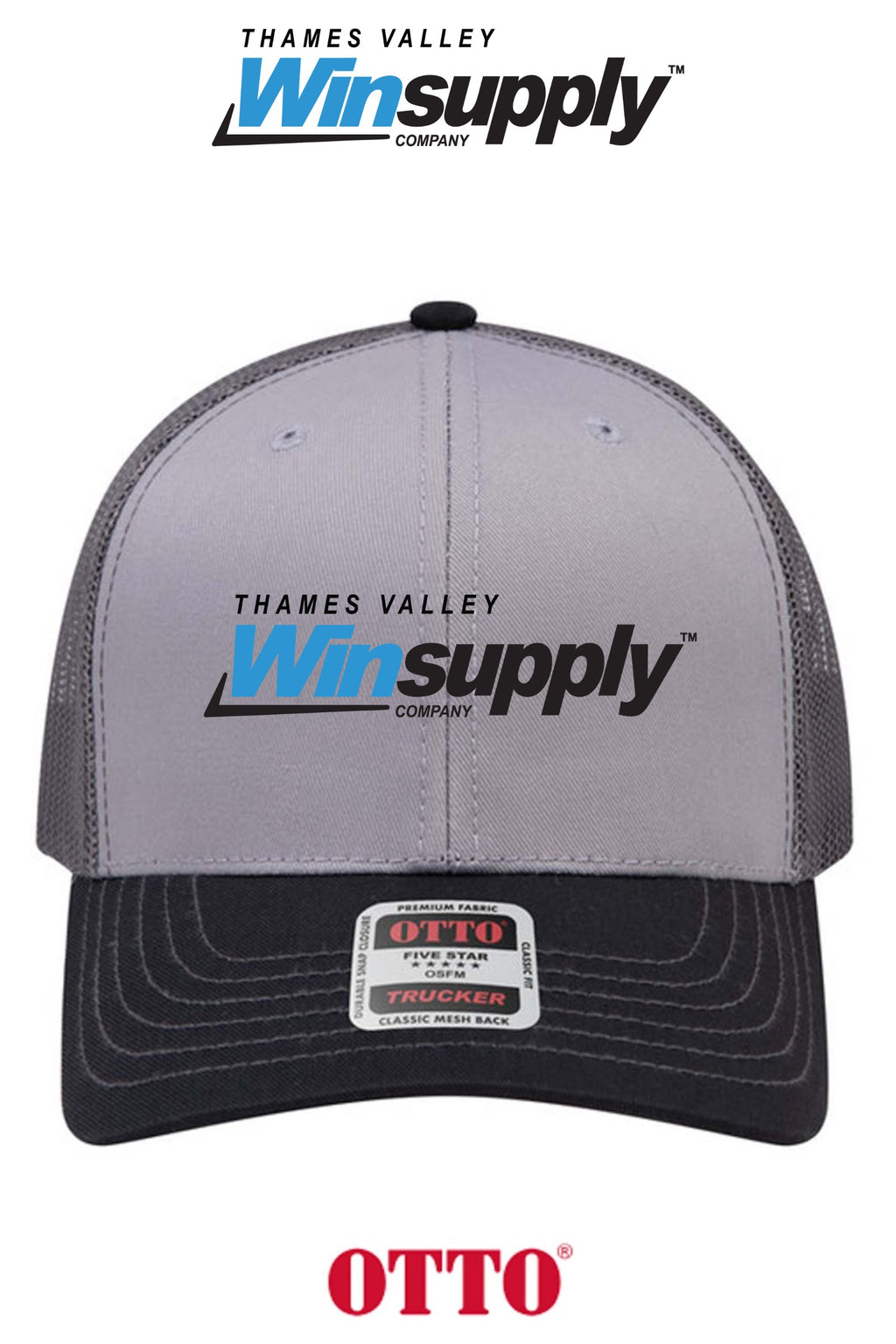 **BULK BUY SPECIAL** OTTO CAP® 6 Panel Mid Profile Mesh Back Trucker Hat - Thames Valley Winsupply