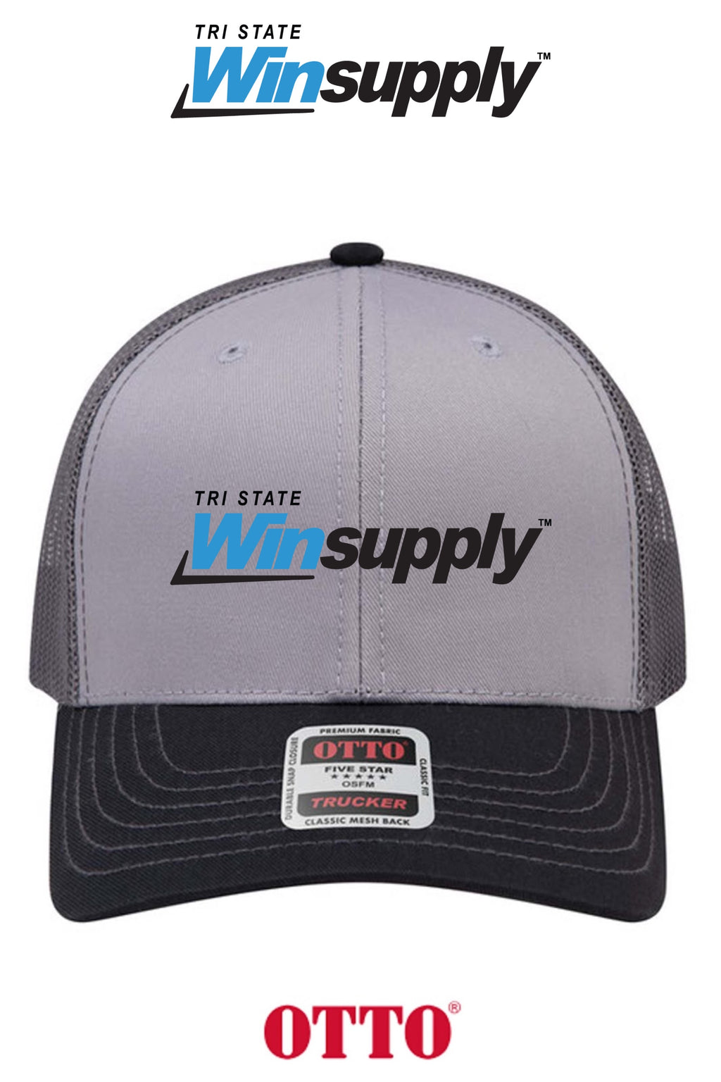 **BULK BUY SPECIAL** OTTO CAP® 6 Panel Mid Profile Mesh Back Trucker Hat - Tri-State Winsupply