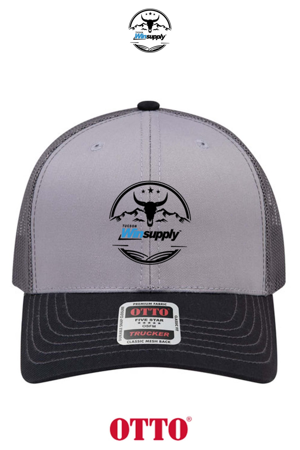 **BULK BUY SPECIAL** OTTO CAP® 6 Panel Mid Profile Mesh Back Trucker Hat - Winsupply Tucson AZ