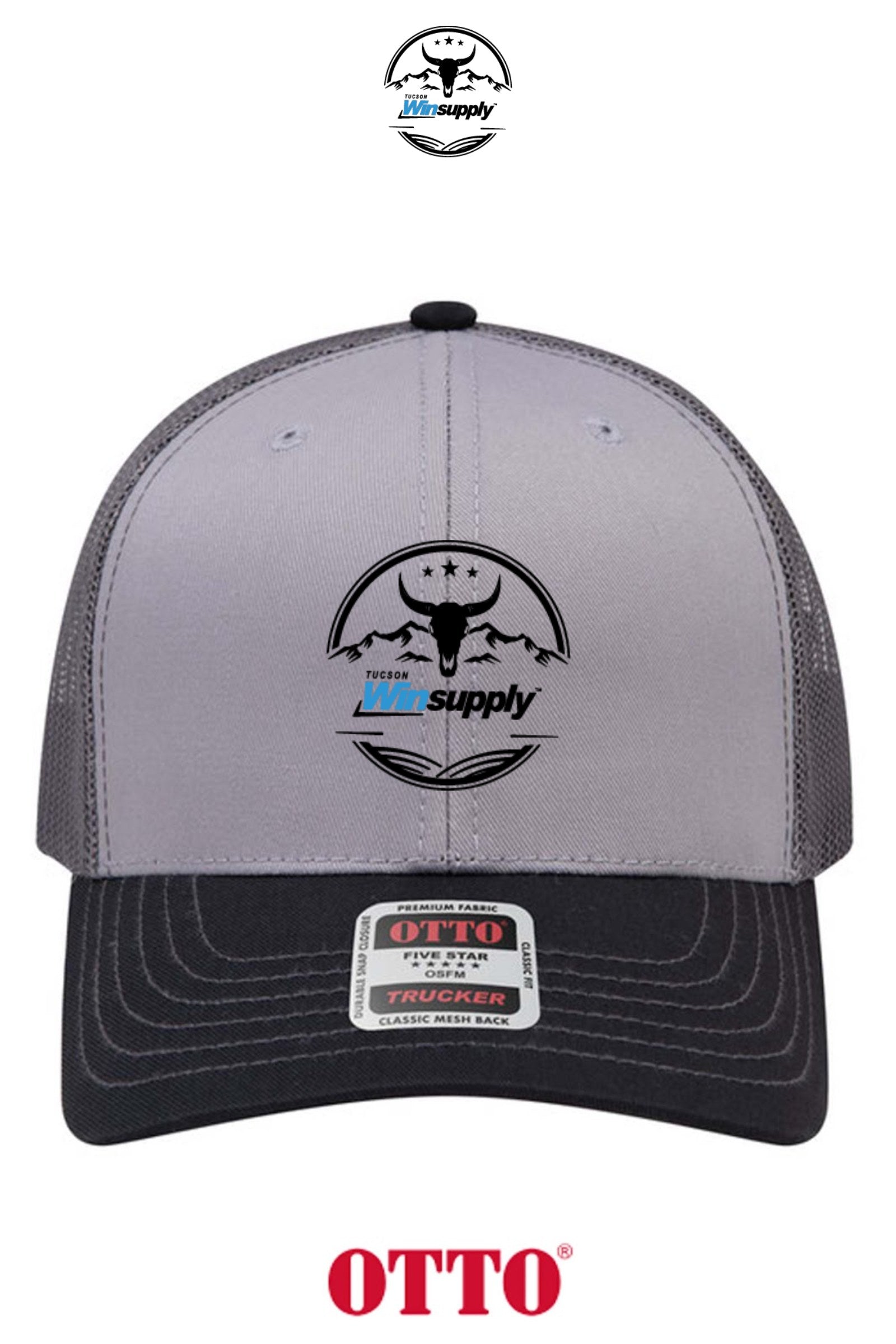 **BULK BUY SPECIAL** OTTO CAP® 6 Panel Mid Profile Mesh Back Trucker Hat - Winsupply Tucson AZ
