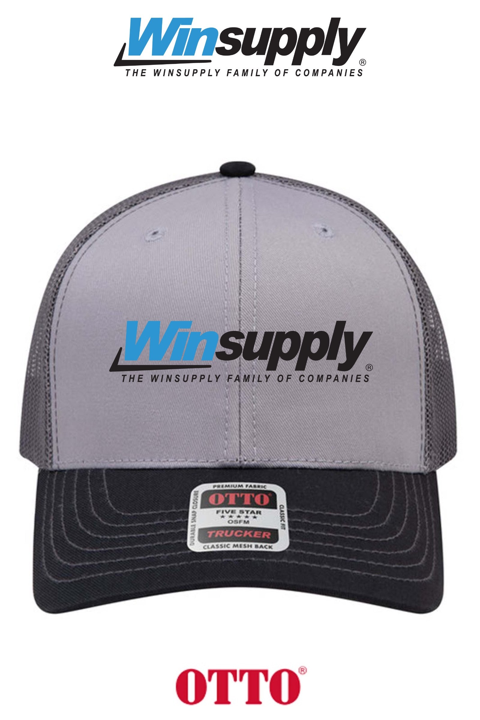 **BULK BUY SPECIAL** OTTO CAP® 6 Panel Mid Profile Mesh Back Trucker Hat - Winsupply of West Hartford