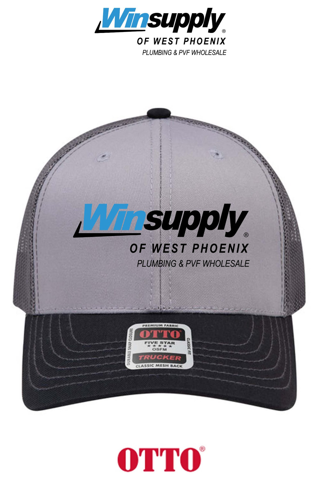 **BULK BUY SPECIAL** OTTO CAP® 6 Panel Mid Profile Mesh Back Trucker Hat - Winsupply of West Phoenix