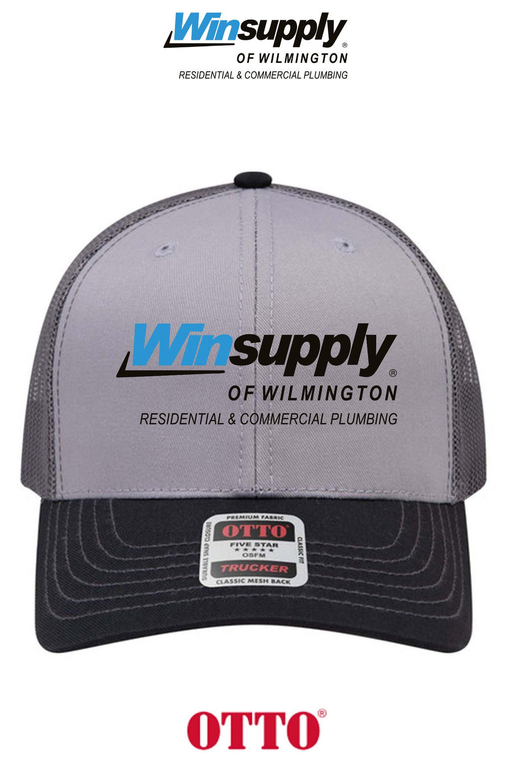 **BULK BUY SPECIAL** OTTO CAP® 6 Panel Mid Profile Mesh Back Trucker Hat - Winsupply of Wilmington