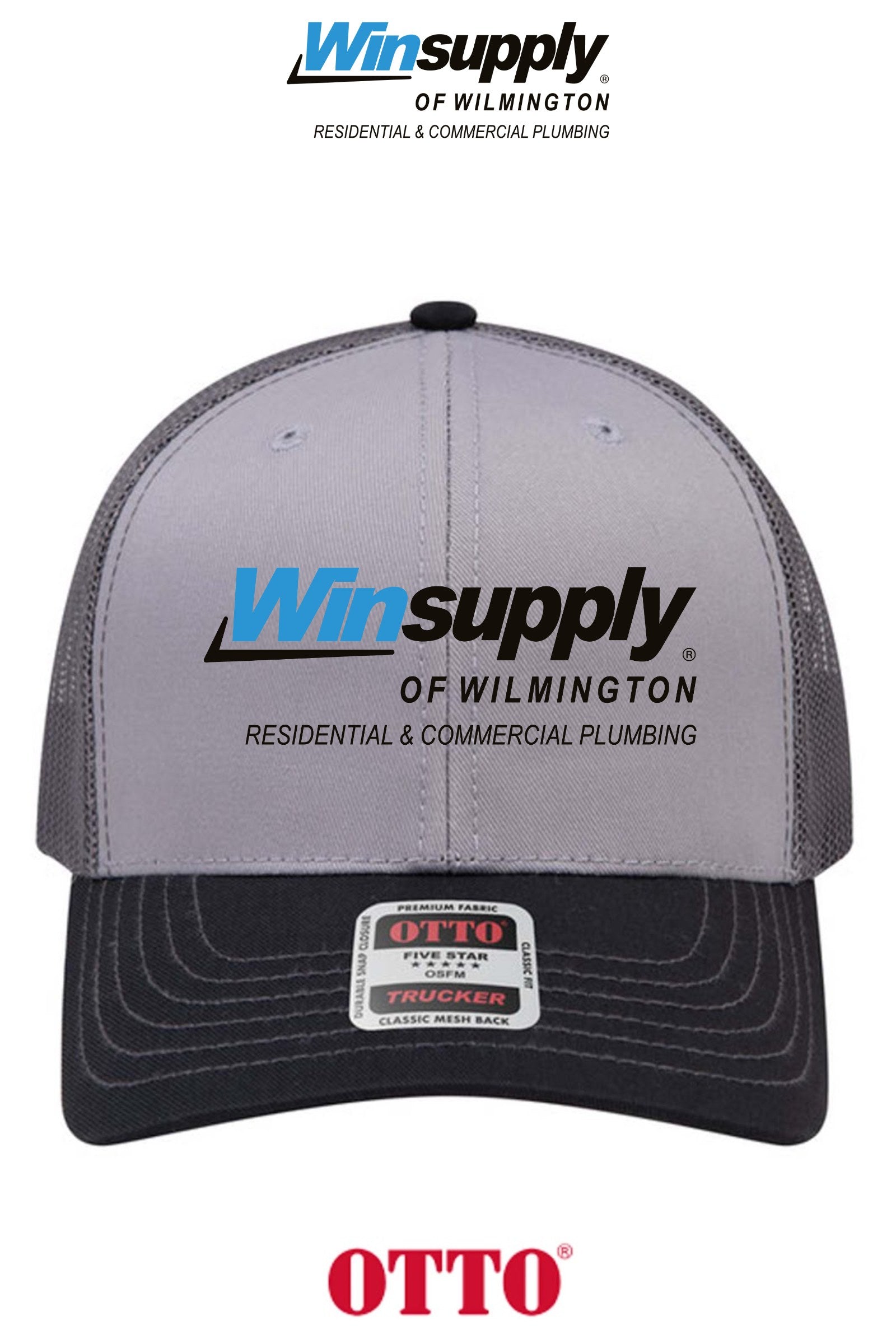 **BULK BUY SPECIAL** OTTO CAP® 6 Panel Mid Profile Mesh Back Trucker Hat - Winsupply of Wilmington