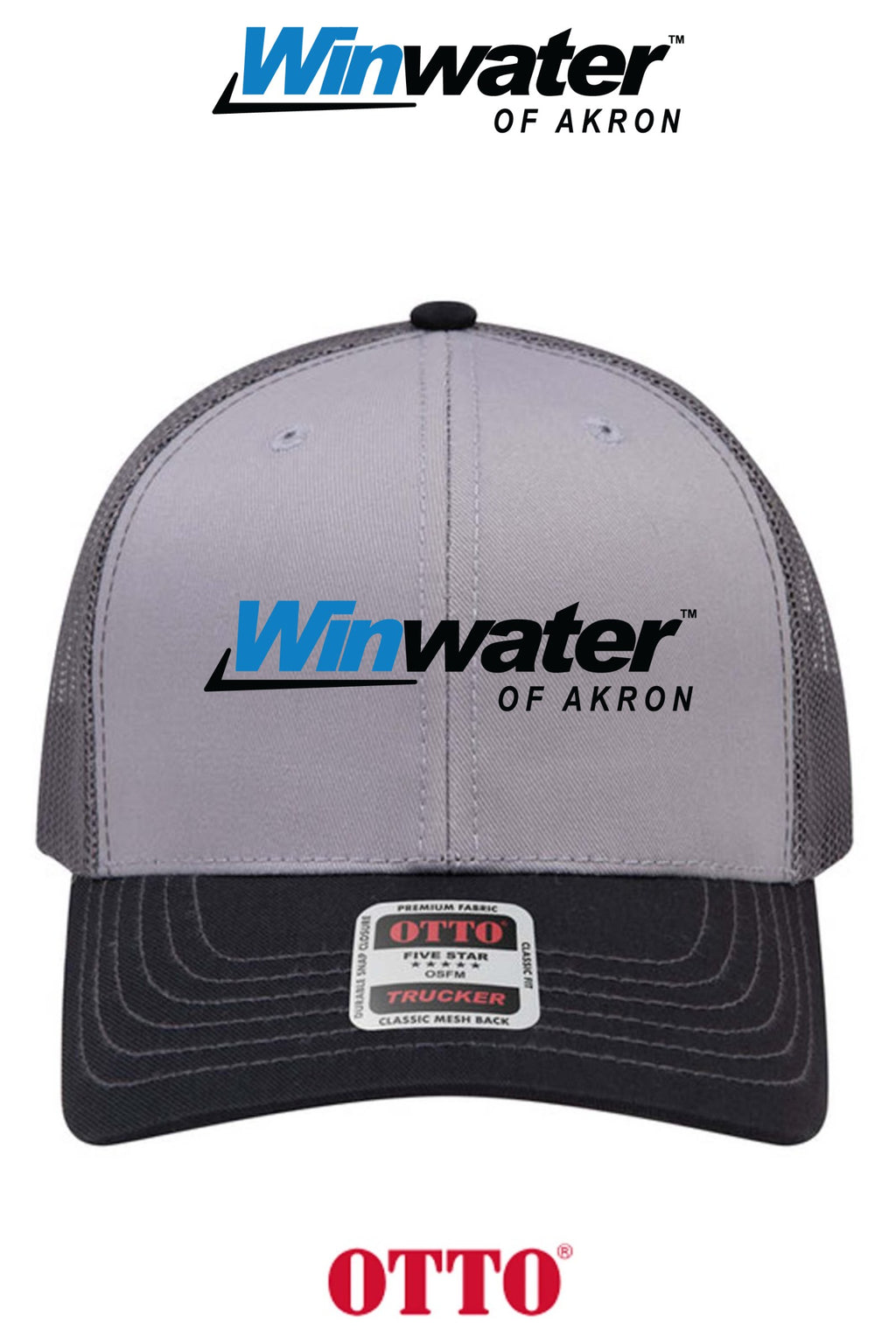 **BULK BUY SPECIAL** OTTO CAP® 6 Panel Mid Profile Mesh Back Trucker Hat - Winwater of Akron