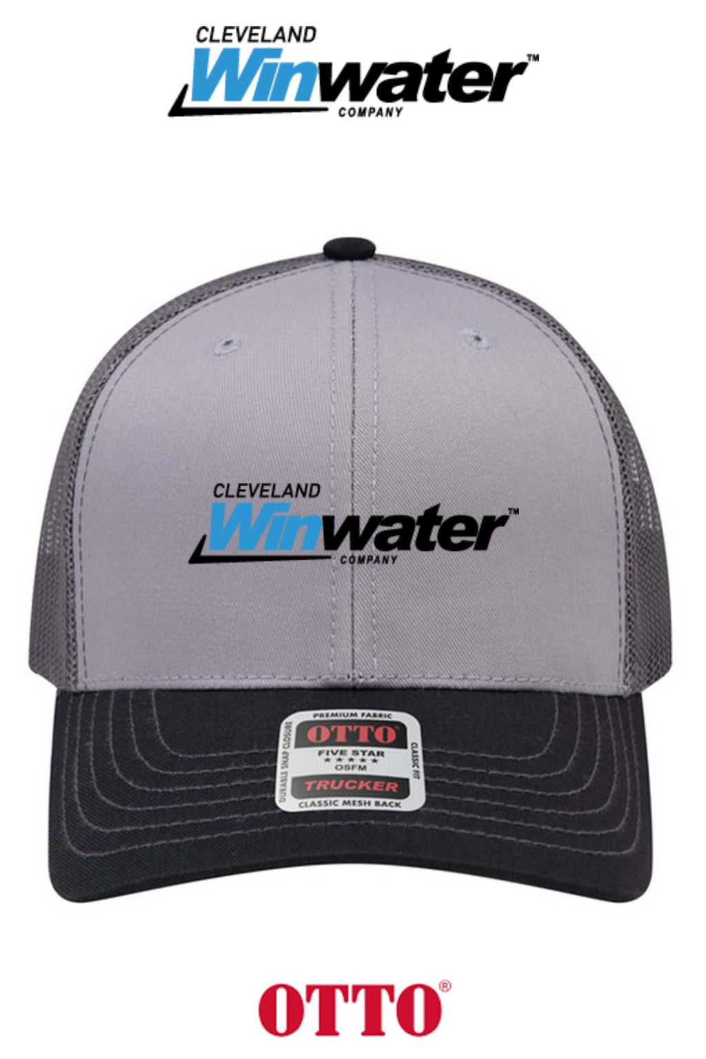 **BULK BUY SPECIAL** OTTO CAP® 6 Panel Mid Profile Mesh Back Trucker Hat - Winwater of Cleveland